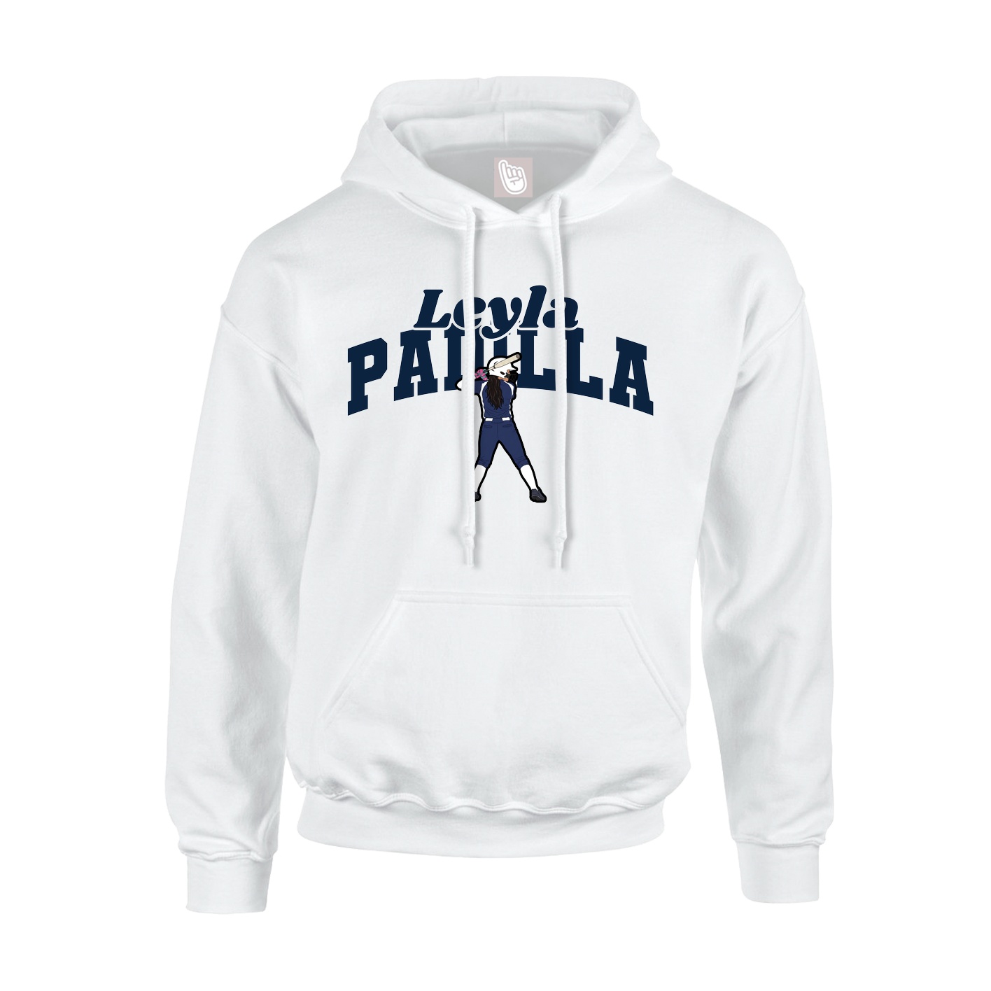 Hoodie — Signature Arch in White