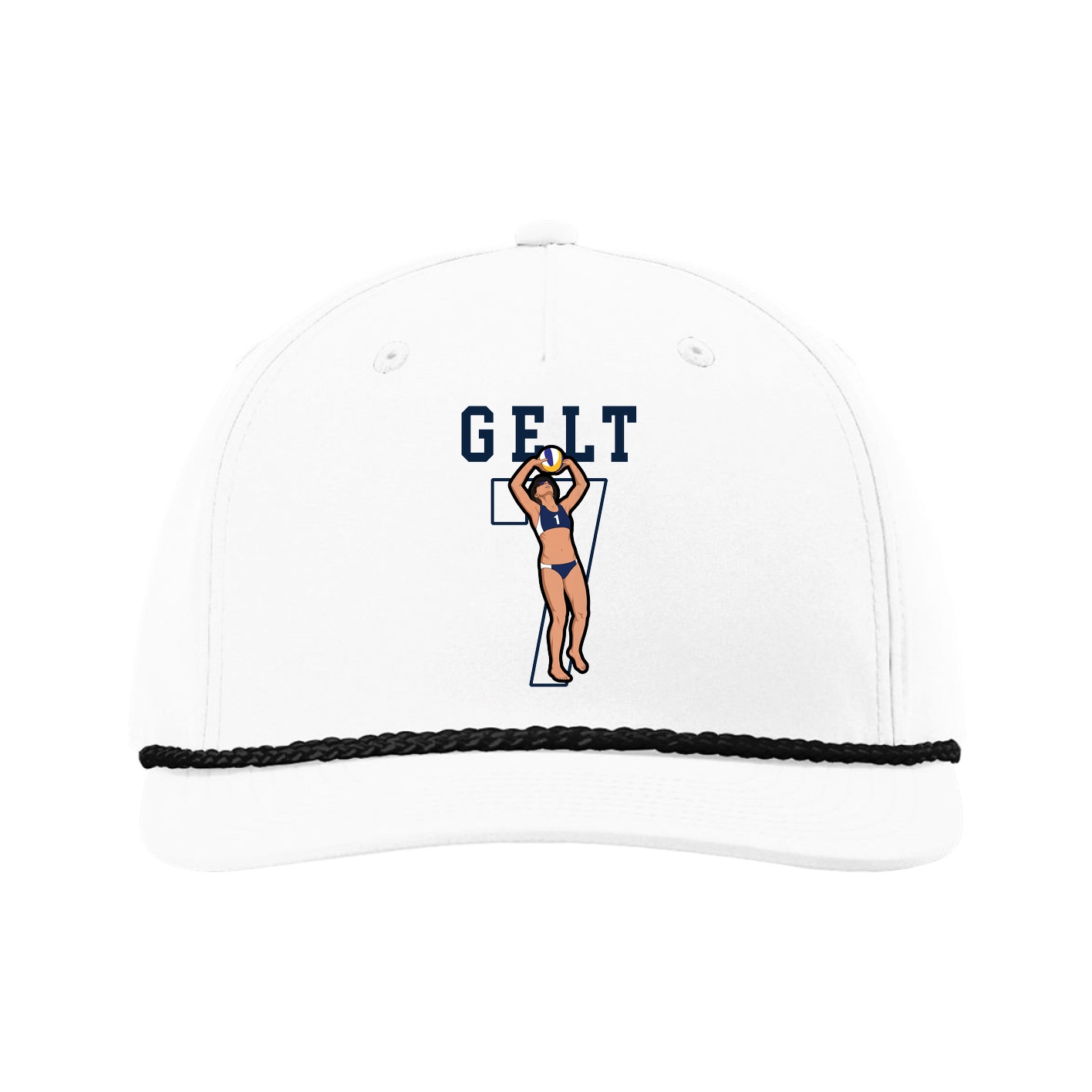Five-Panel Classic Rope Cap — Shirsey in White