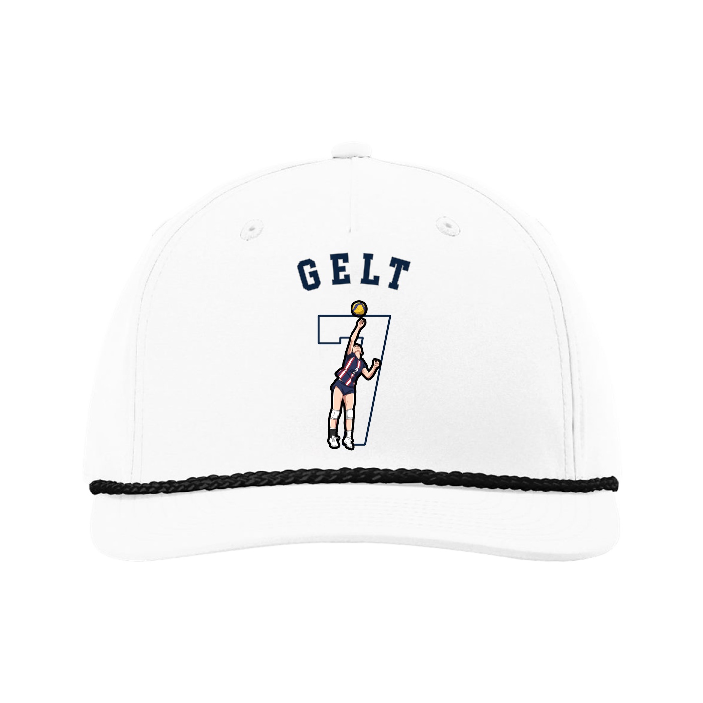 Five-Panel Classic Rope Cap — Shirsey Arch in White