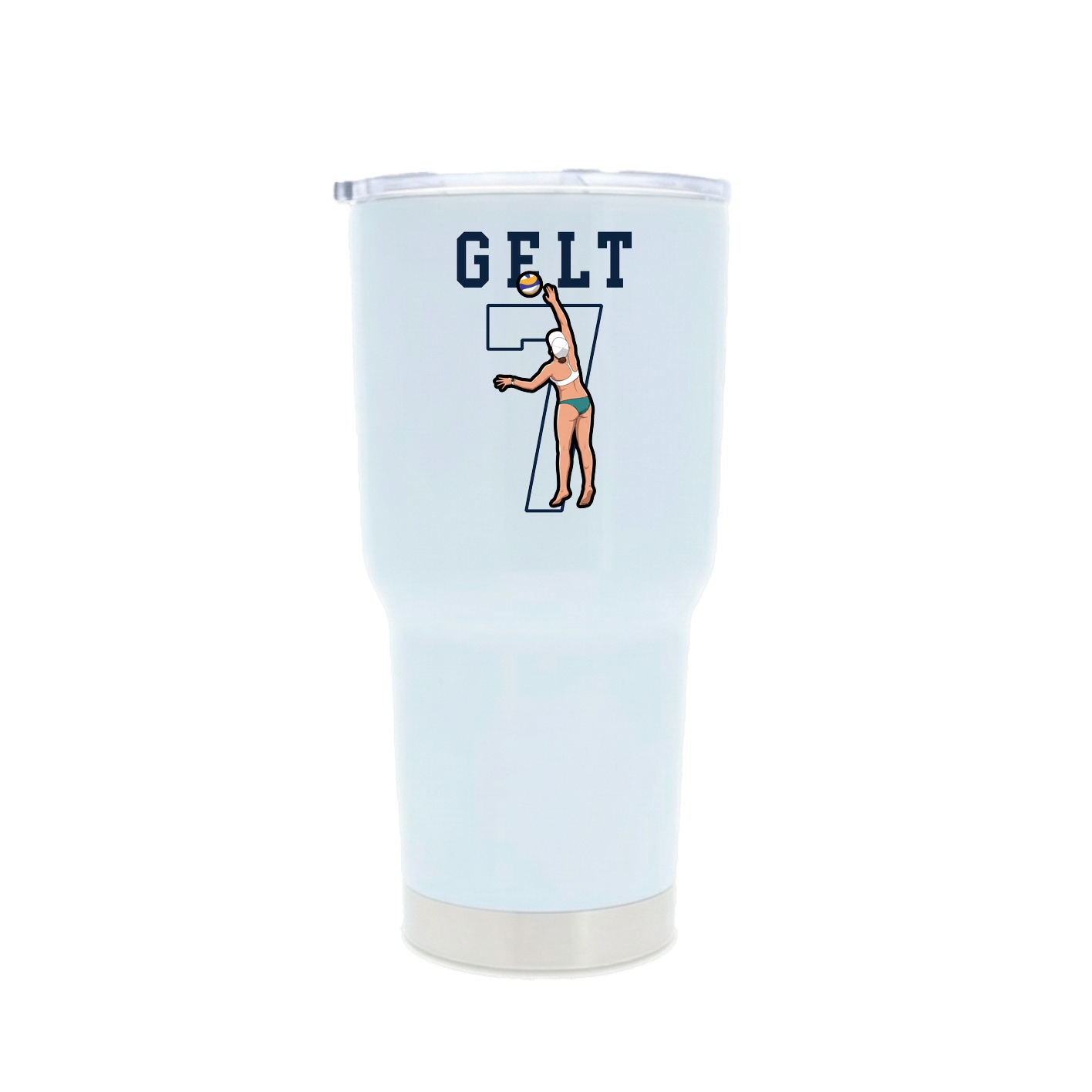 30oz Stainless Steel Tumbler — Shirsey in White