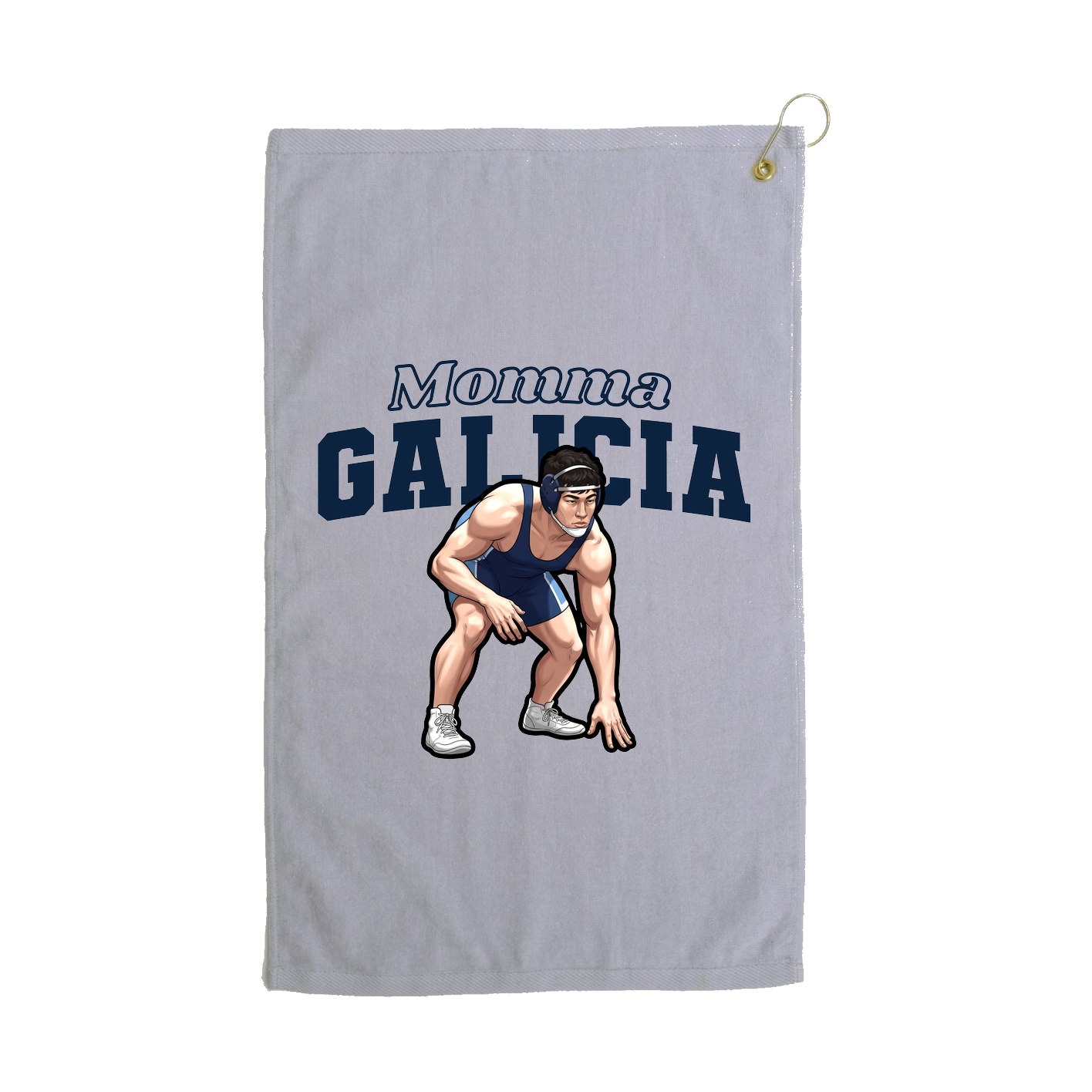 Golf Towel — Mothers Day Block in Grey