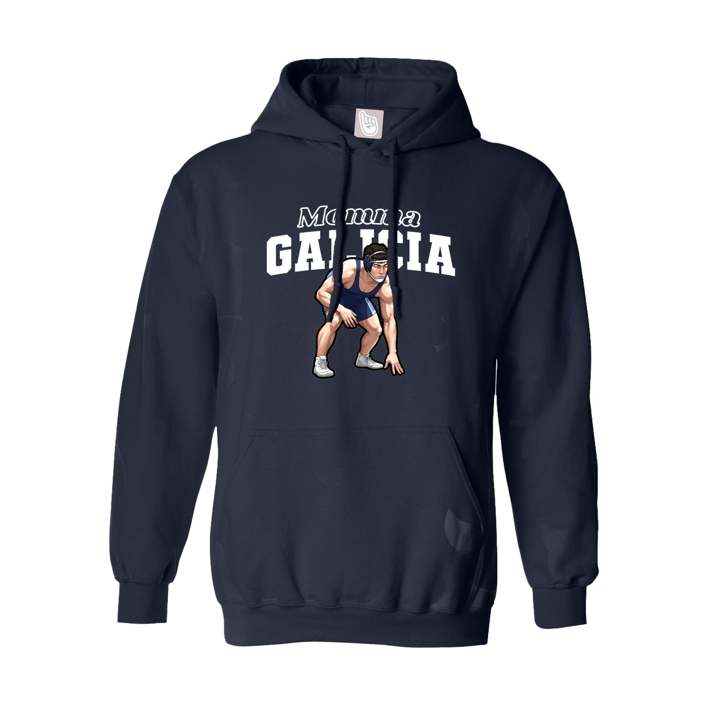 Youth Hoodie — Mothers Day Block in Navy