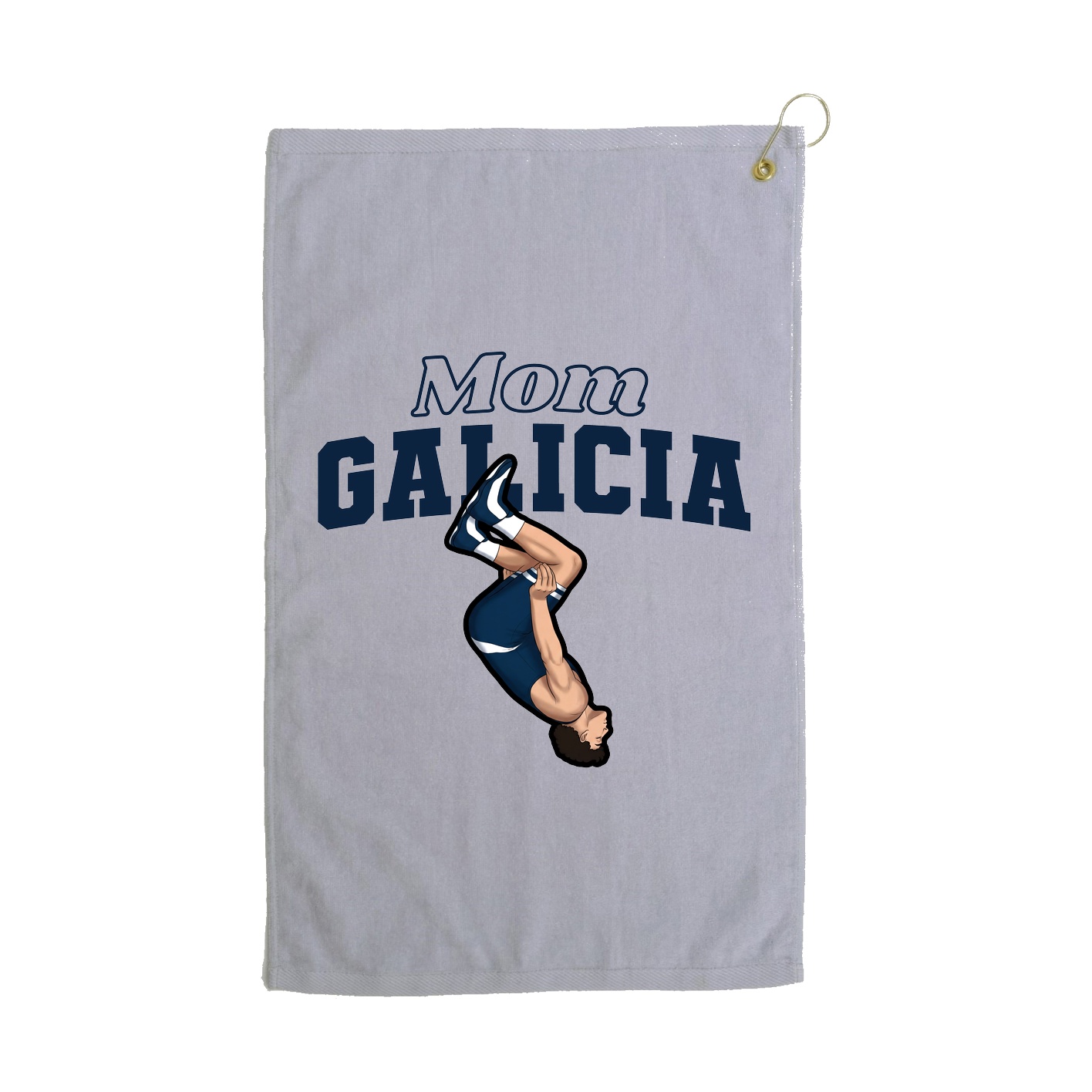 Golf Towel — Mothers Day Block in Grey
