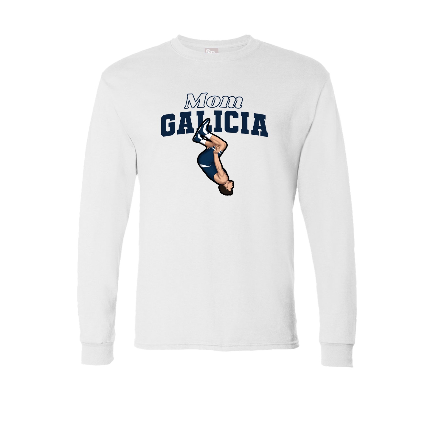 Long Sleeve Tee — Mothers Day Block in White