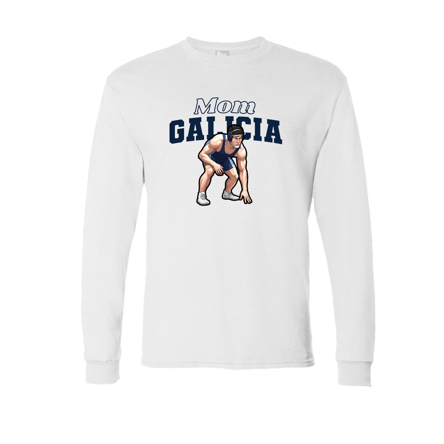 Long Sleeve Tee — Mothers Day Block in White