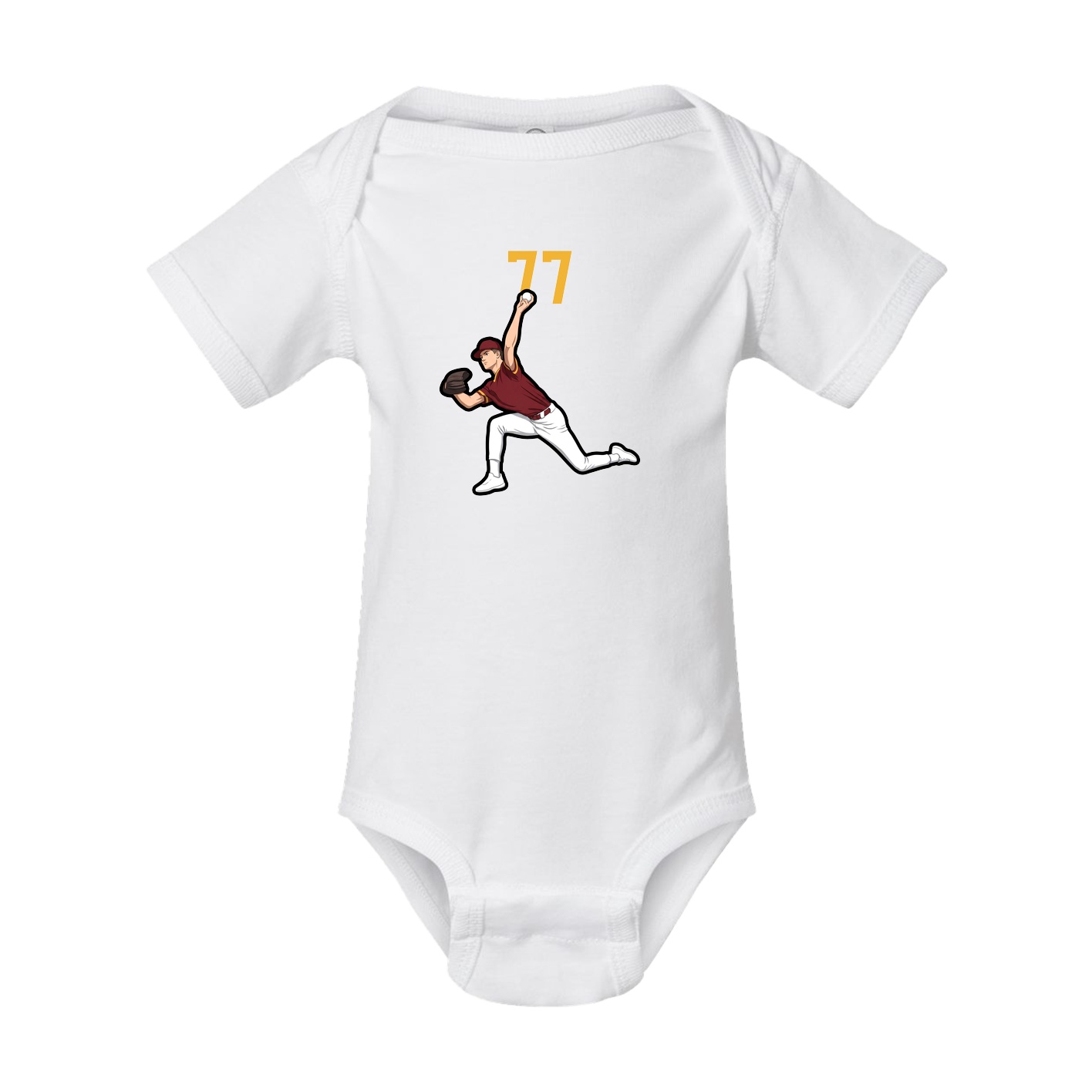 Baby Onesie — Number Top in White