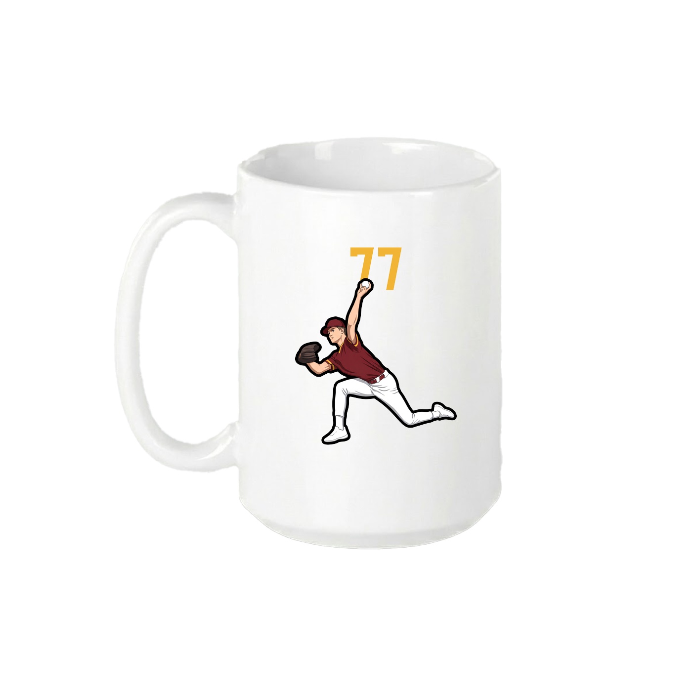 15oz Coffee Mug — Number Top in White