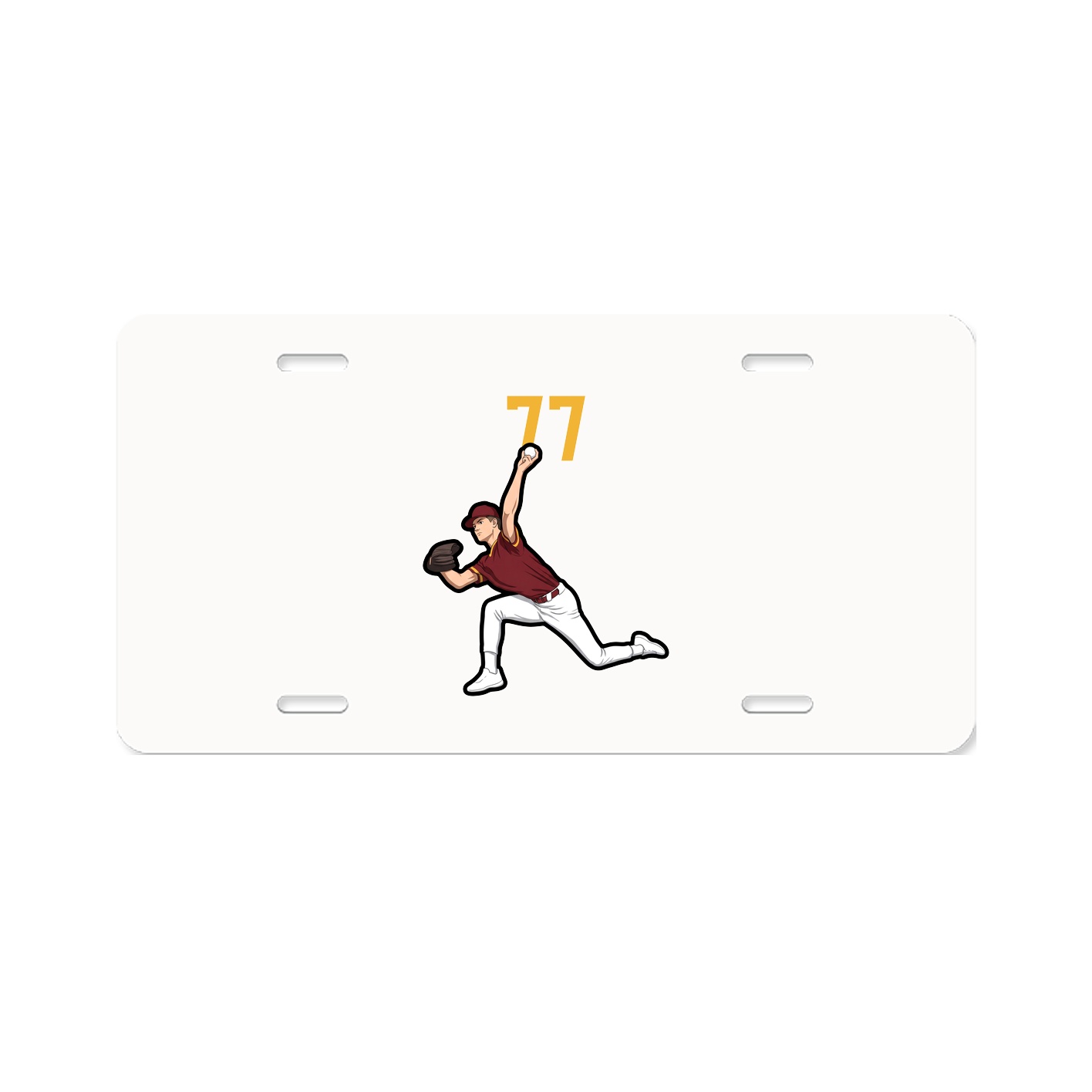 License Plate — Number Top in Classic