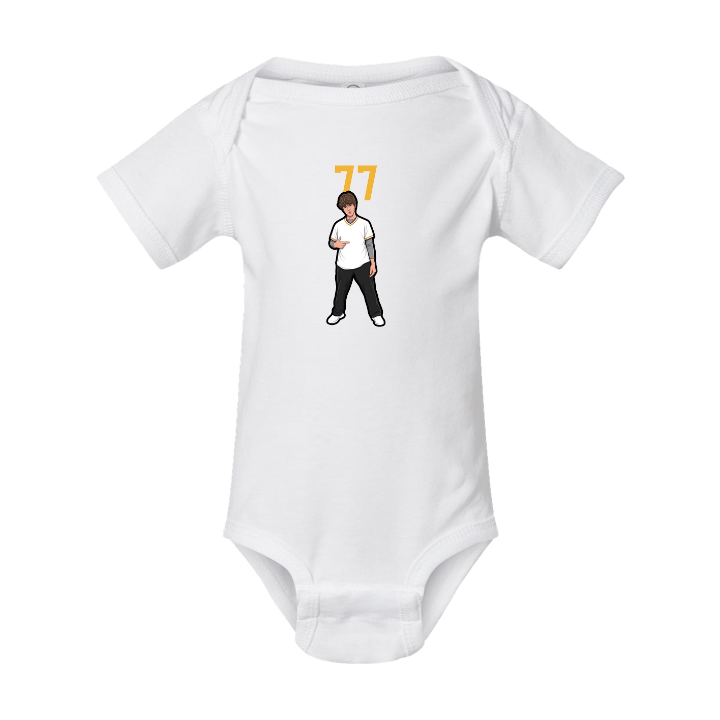 Baby Onesie — Number Top in White
