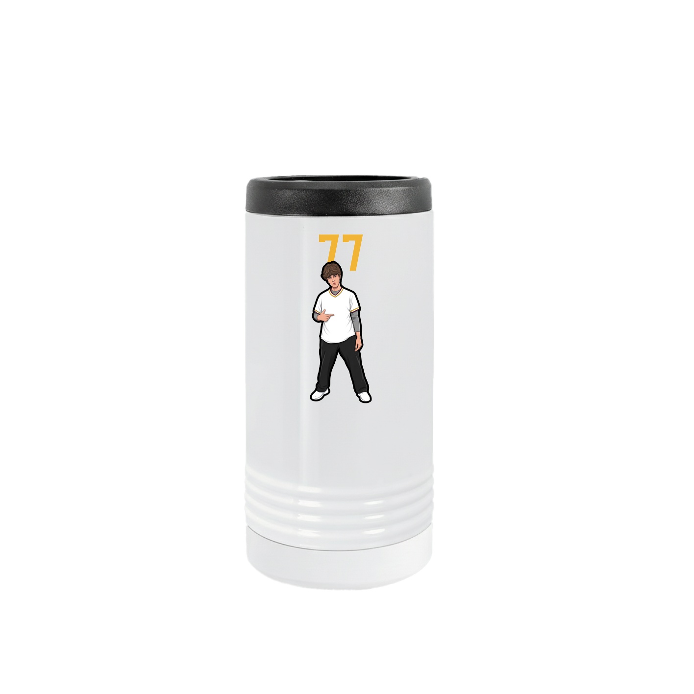 Slim Beverage Holder — Number Top in White