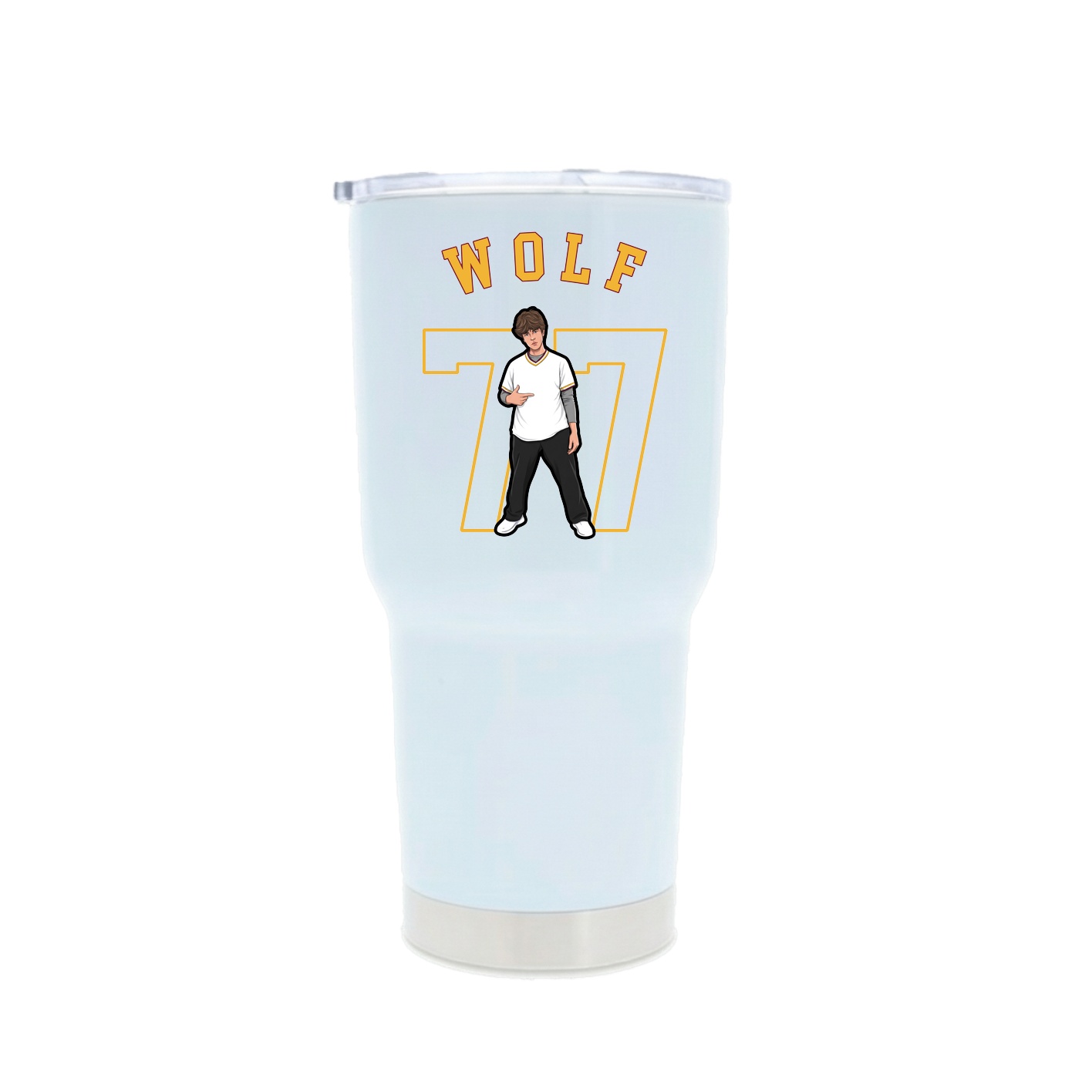 30oz Stainless Steel Tumbler — Shirsey Arch in White