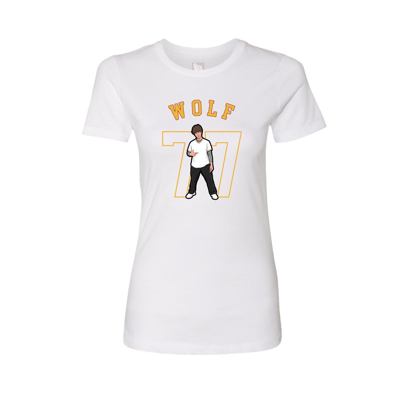 Fitted Women's Tee — Shirsey Arch in White