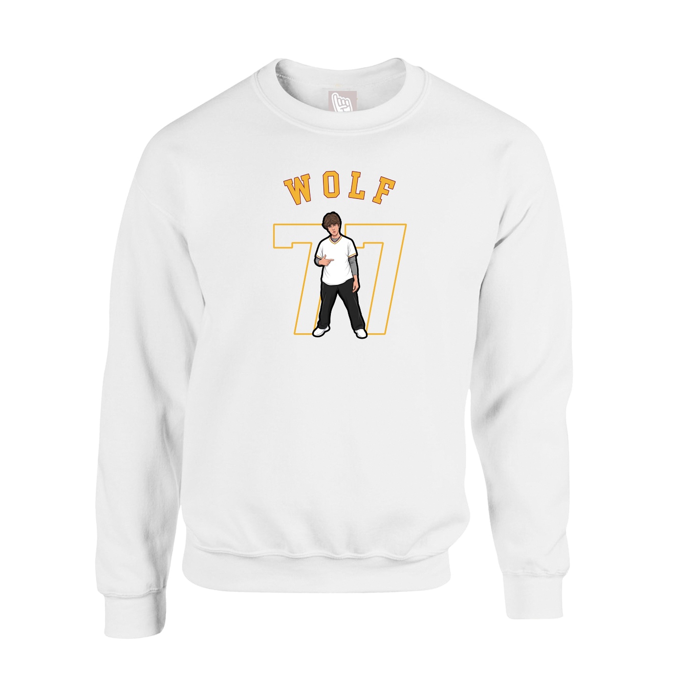 Fleece Crew — Shirsey Arch in White