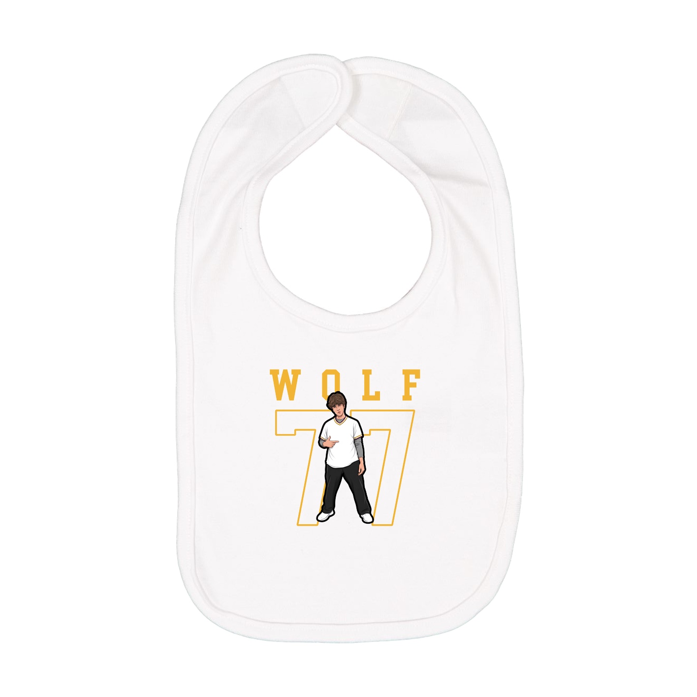 Infant Bib — Shirsey in White