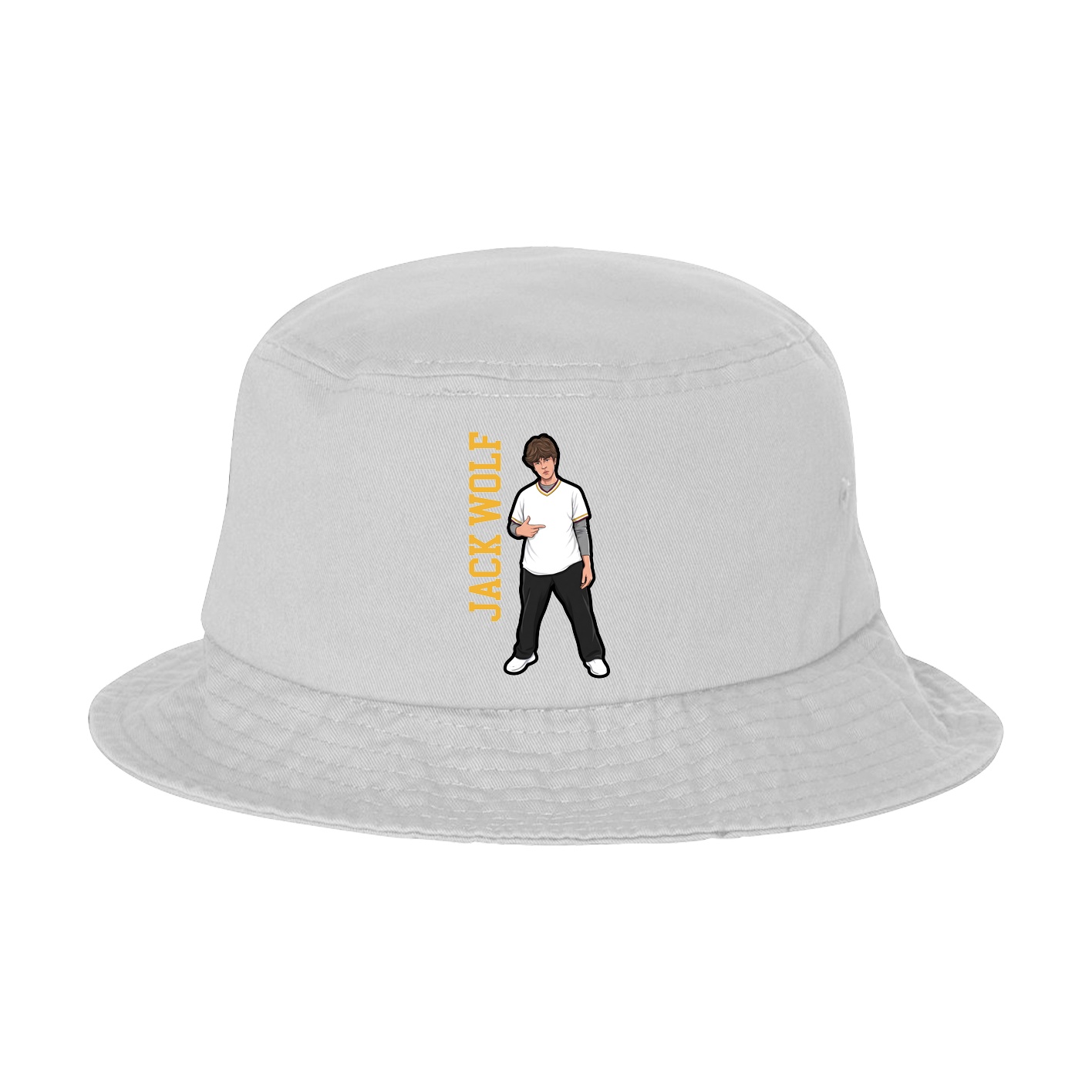 Bucket Cap — Name Vertical in White