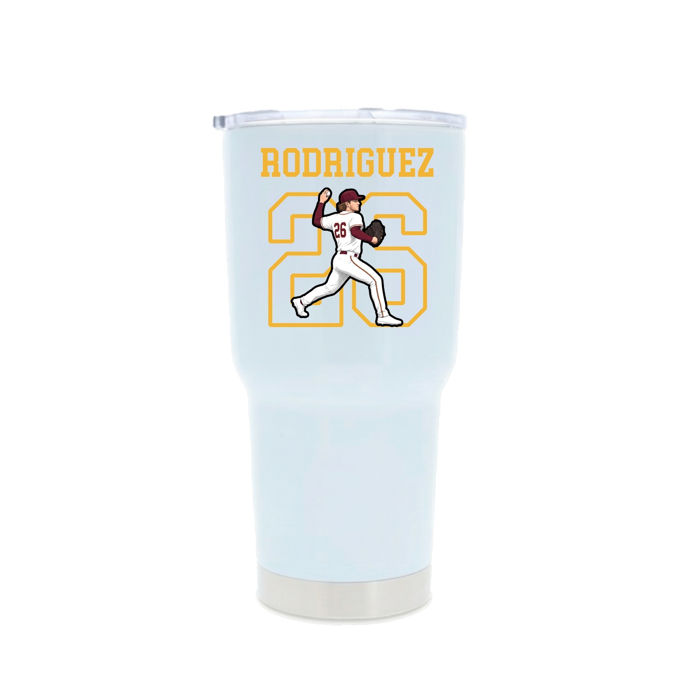30oz Stainless Steel Tumbler — Shirsey in White