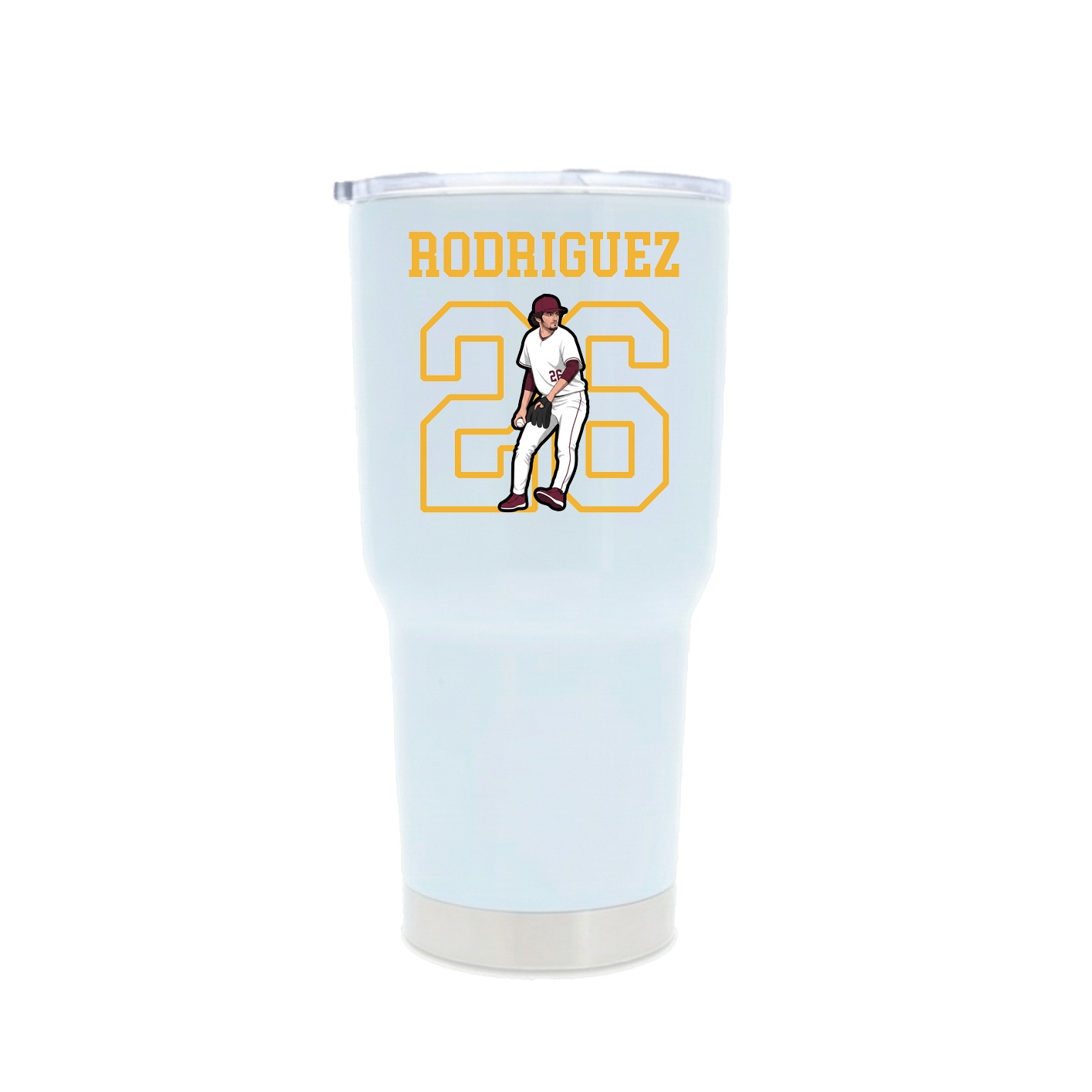 30oz Stainless Steel Tumbler — Shirsey in White
