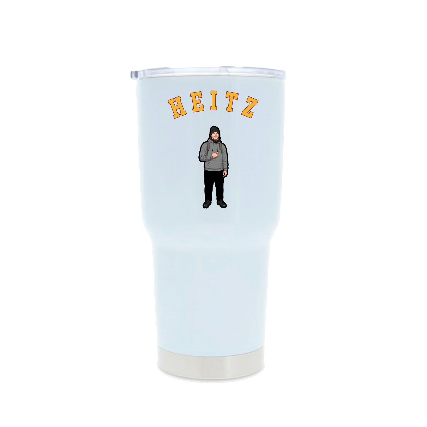 30oz Stainless Steel Tumbler — Shirsey Arch in White