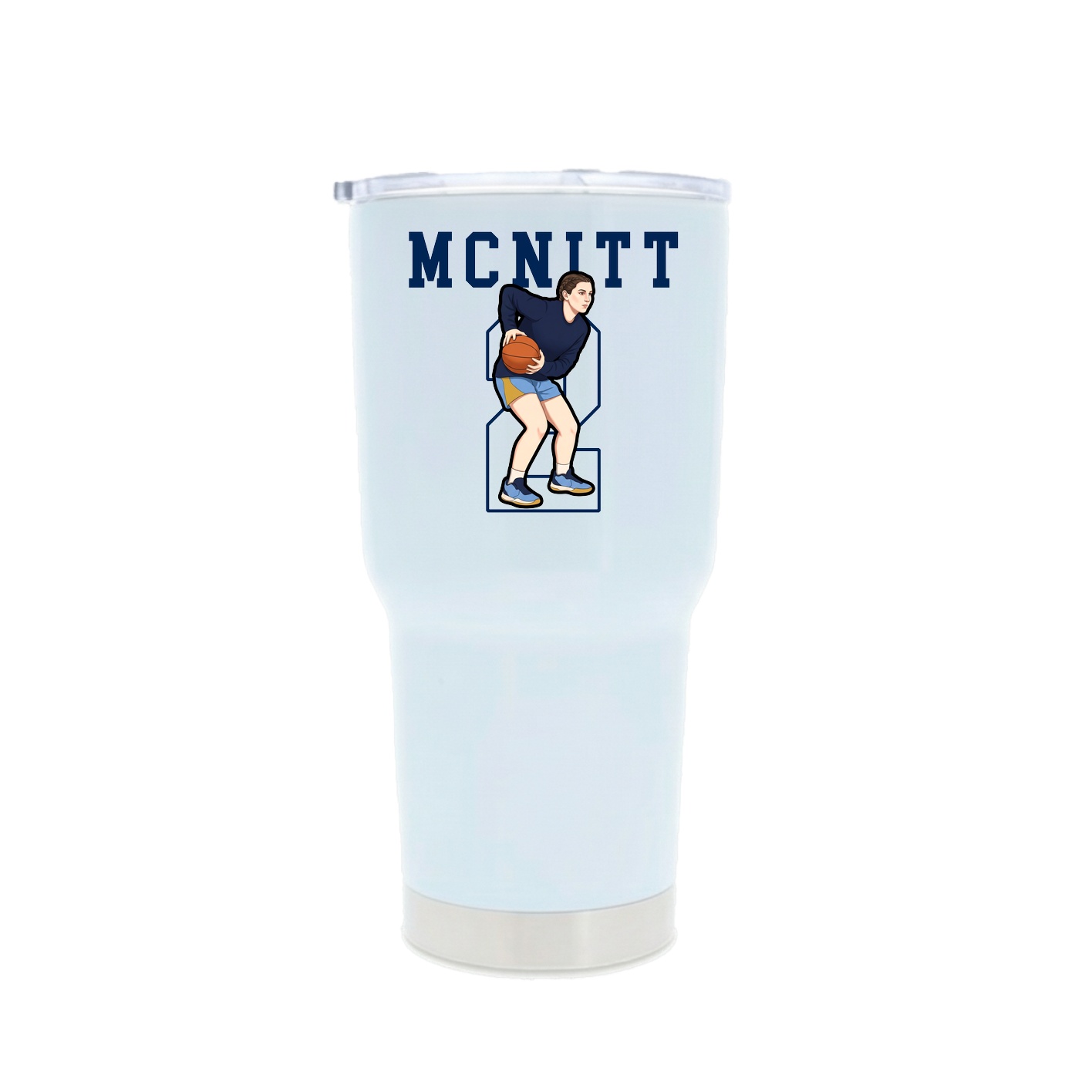 30oz Stainless Steel Tumbler — Shirsey in White