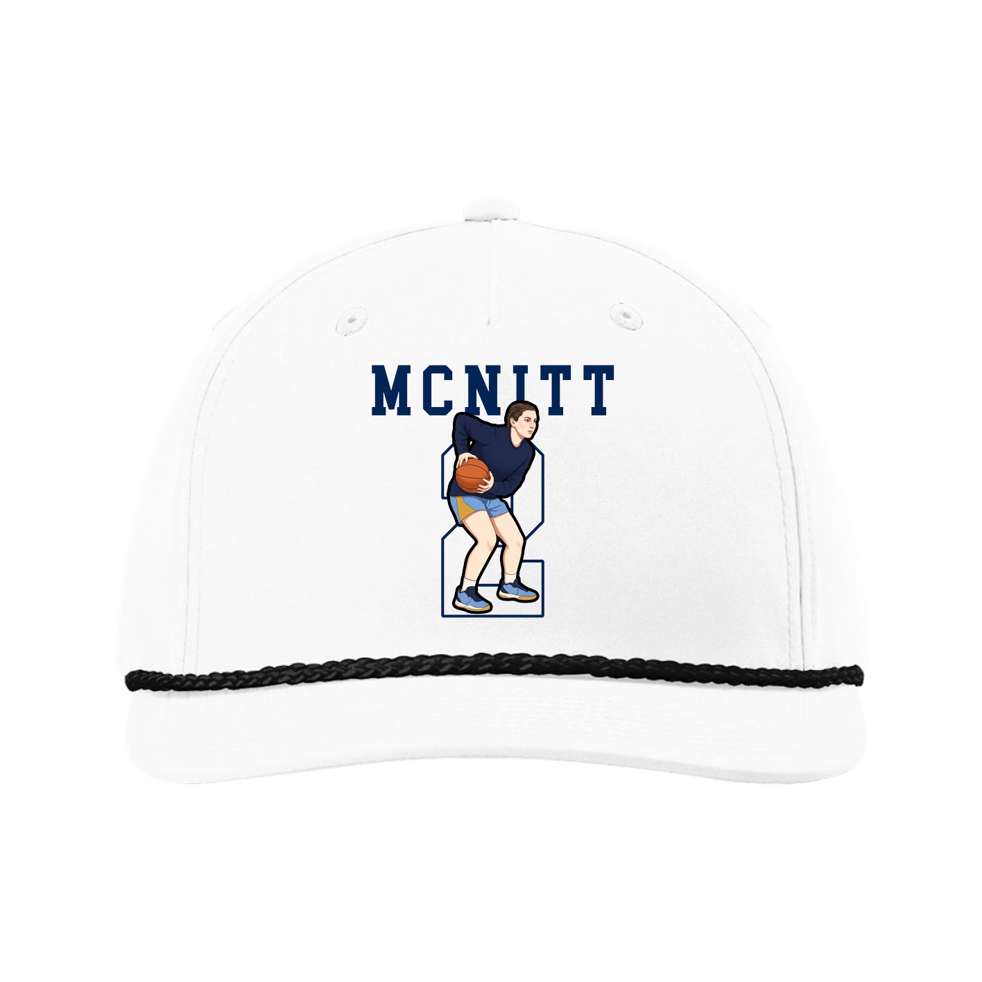 Five-Panel Classic Rope Cap — Shirsey in White