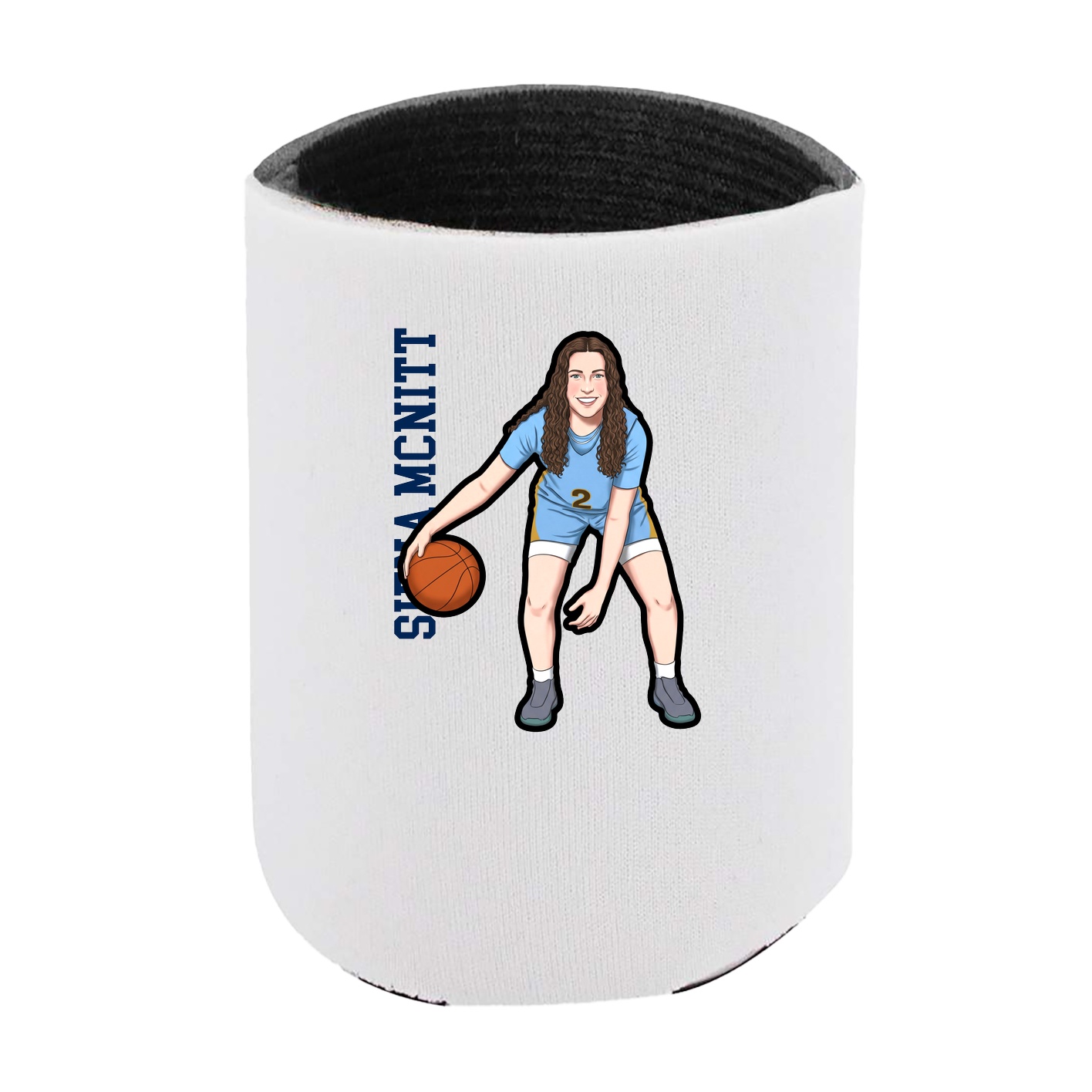 Can Holder — Name Vertical in White