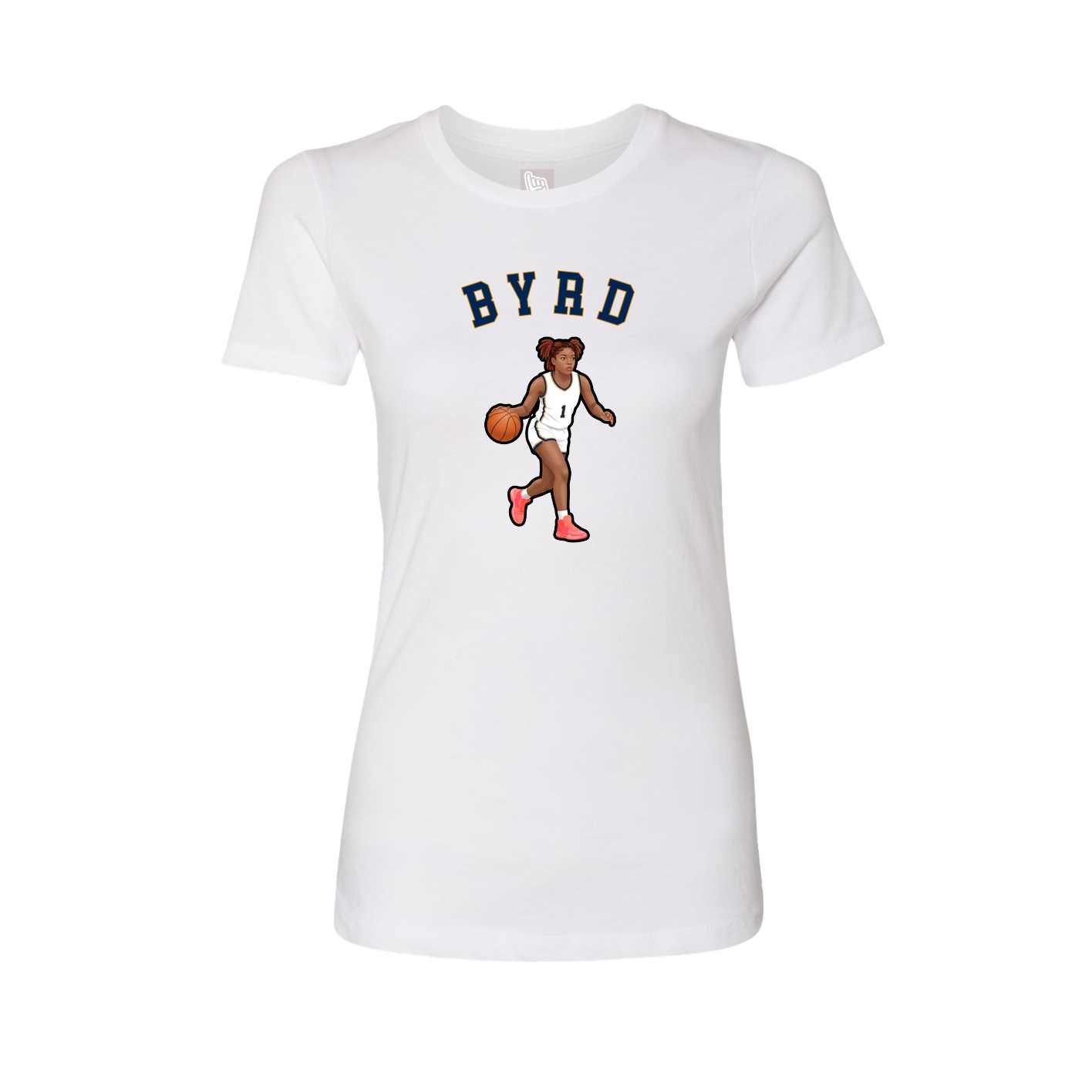 Fitted Women's Tee — Shirsey Arch in White