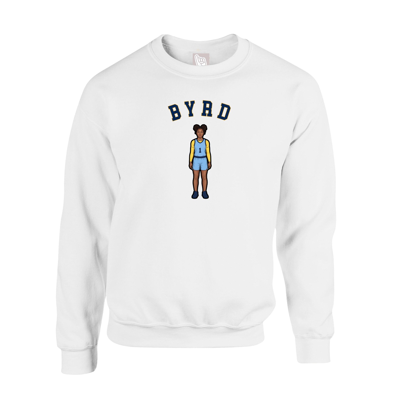 Fleece Crew — Shirsey Arch in White