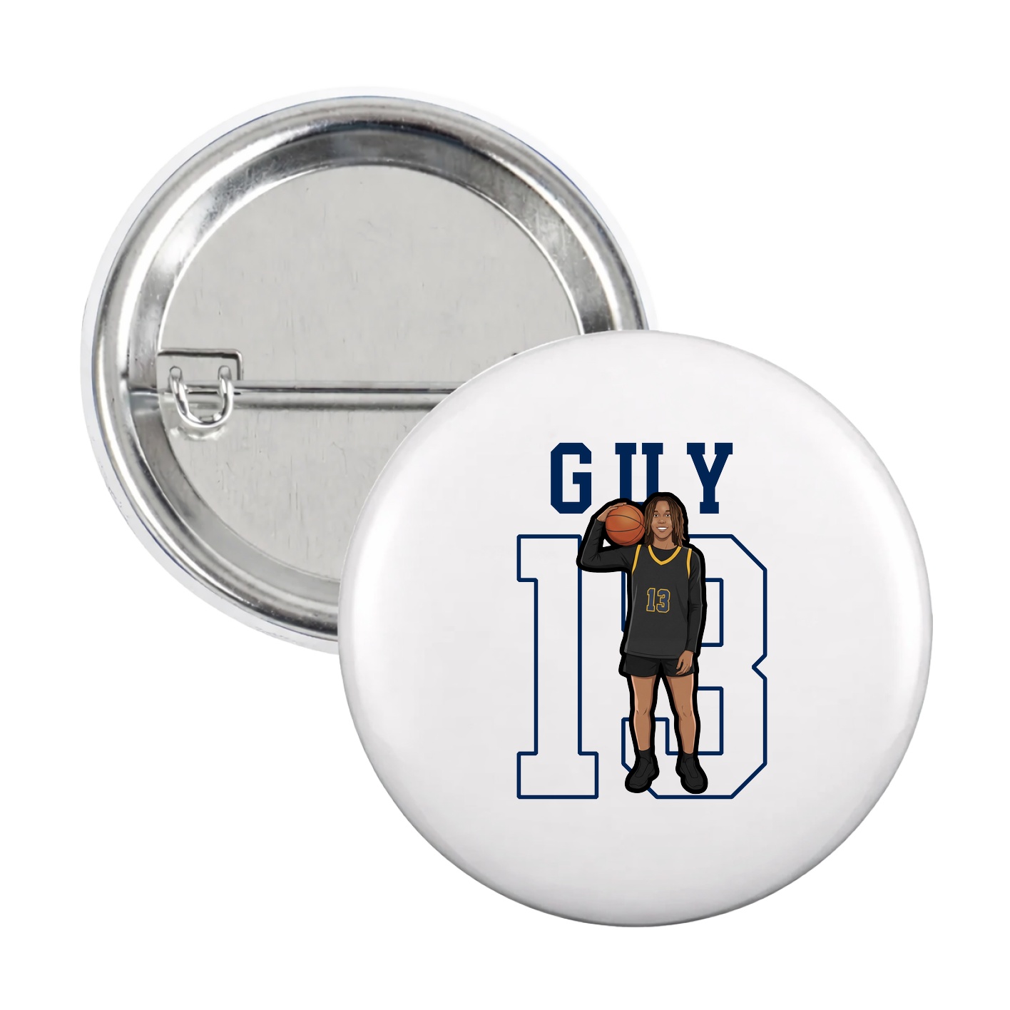 Game Day Button — Shirsey in White