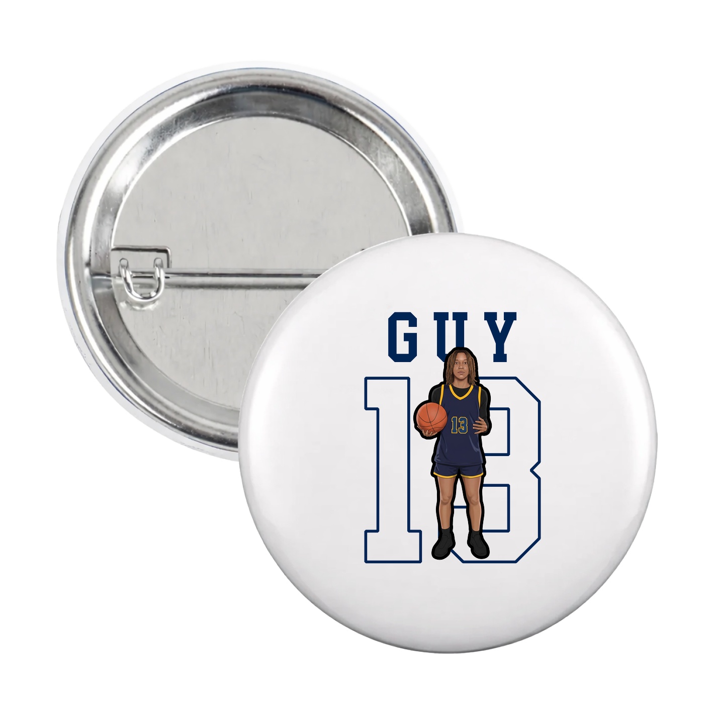 Game Day Button — Shirsey in White