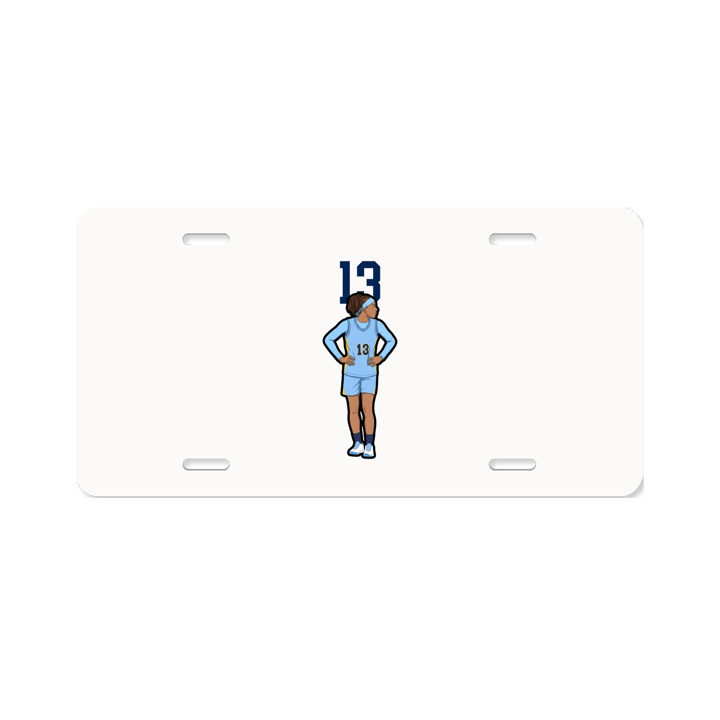 License Plate — Number Top in Classic