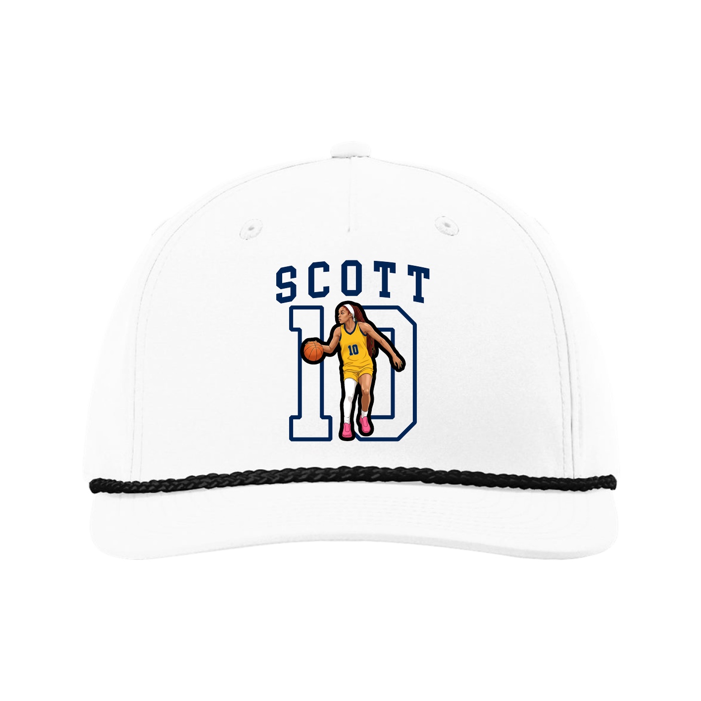 Five-Panel Classic Rope Cap — Shirsey in White