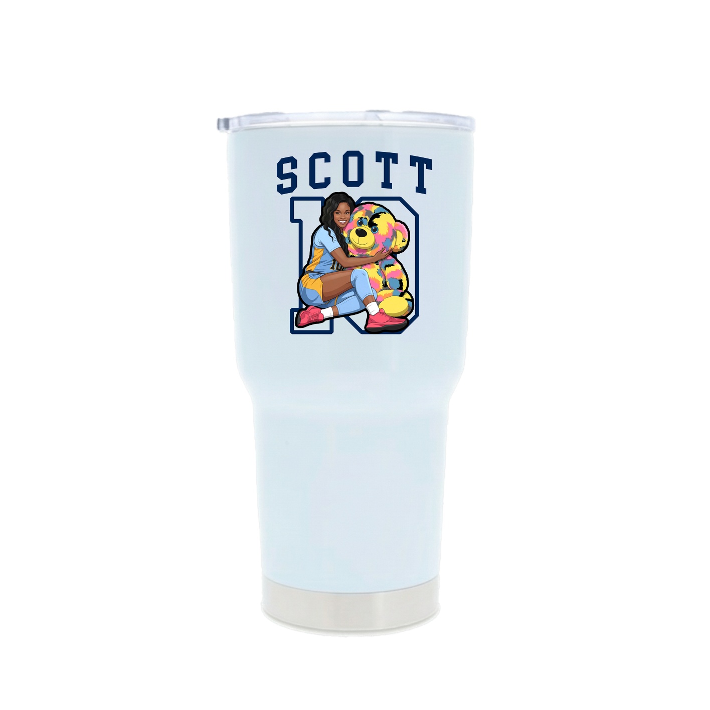 30oz Stainless Steel Tumbler — Shirsey in White