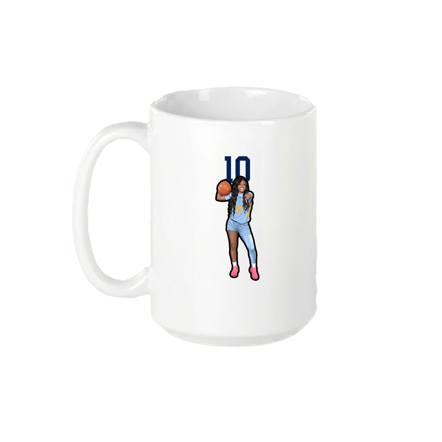 15oz Coffee Mug — Number Top in White