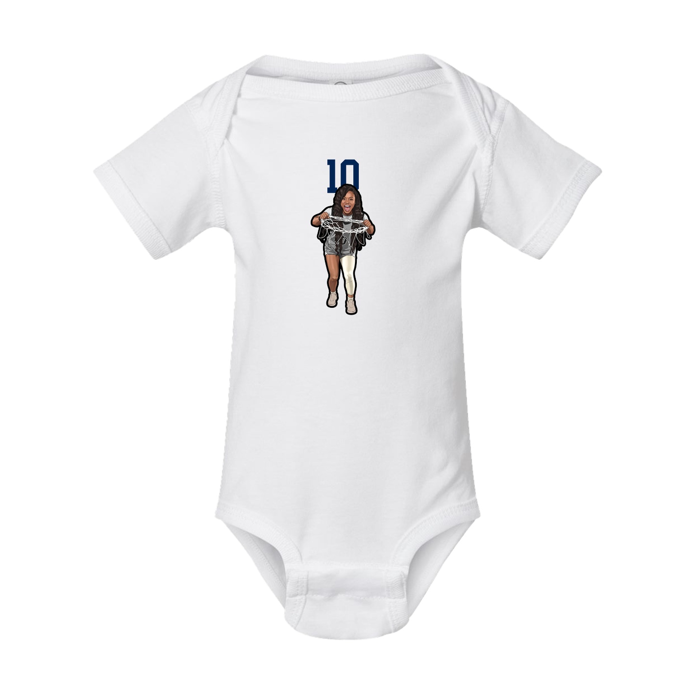 Baby Onesie — Number Top in White
