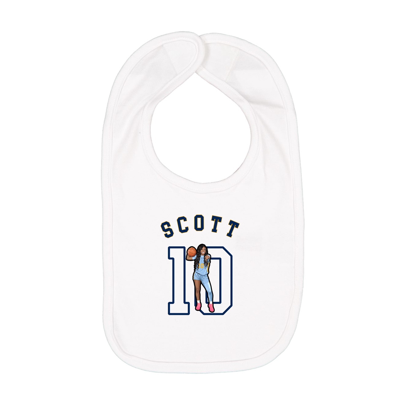 Infant Bib — Shirsey Arch in White
