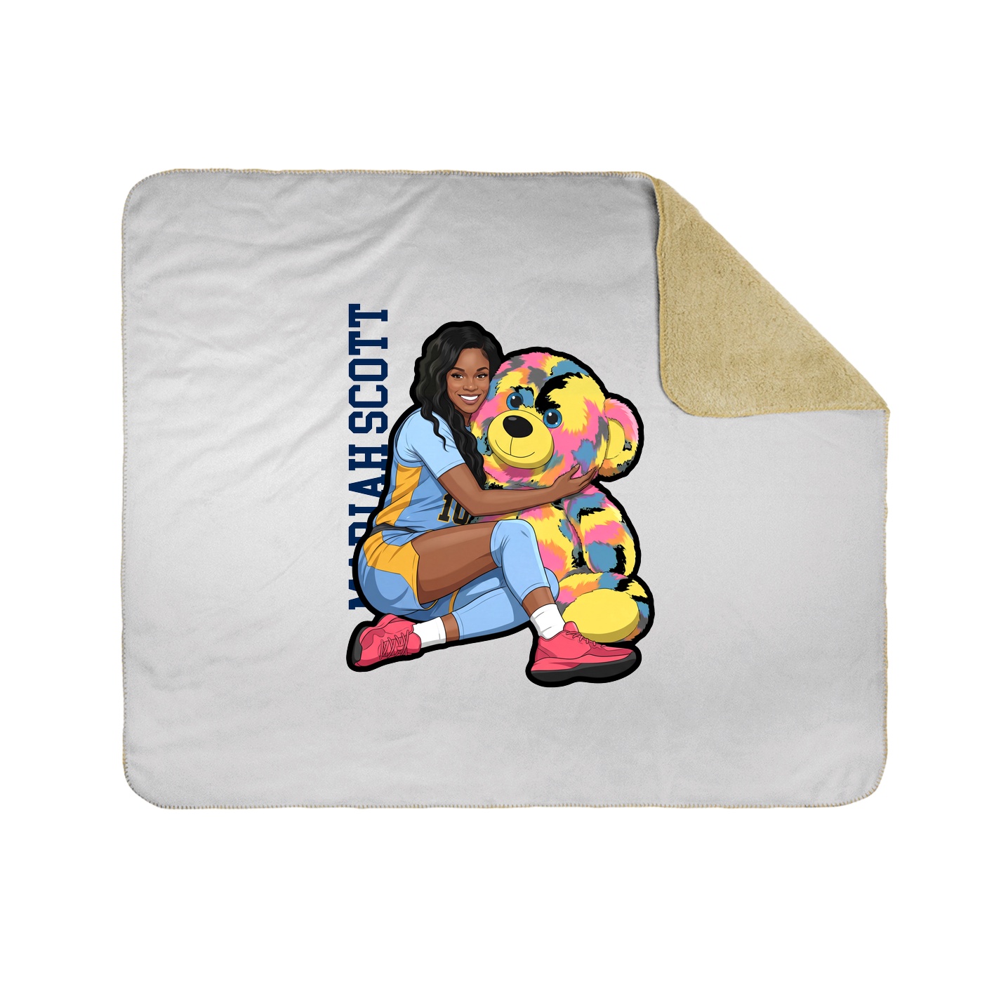 50x60 Sherpa Lined Throw Blanket