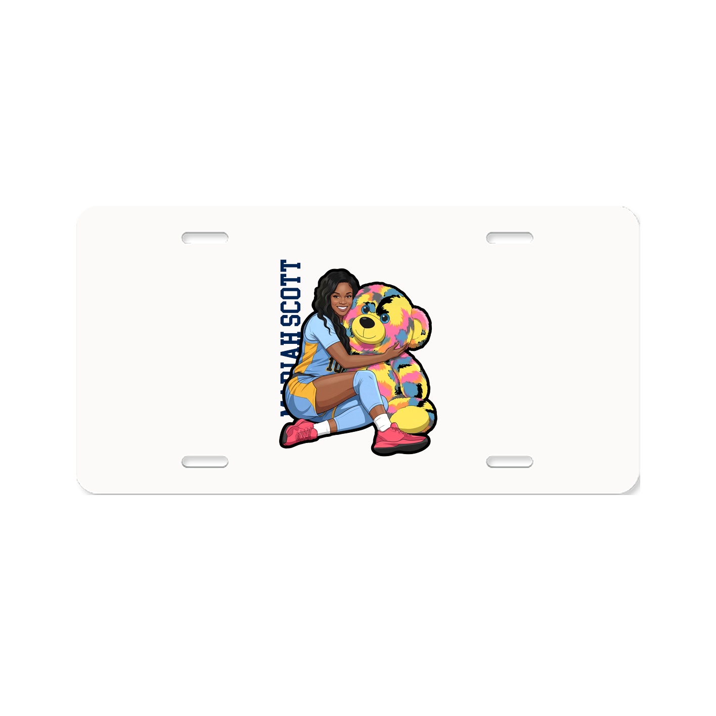 License Plate — Name Vertical in Classic