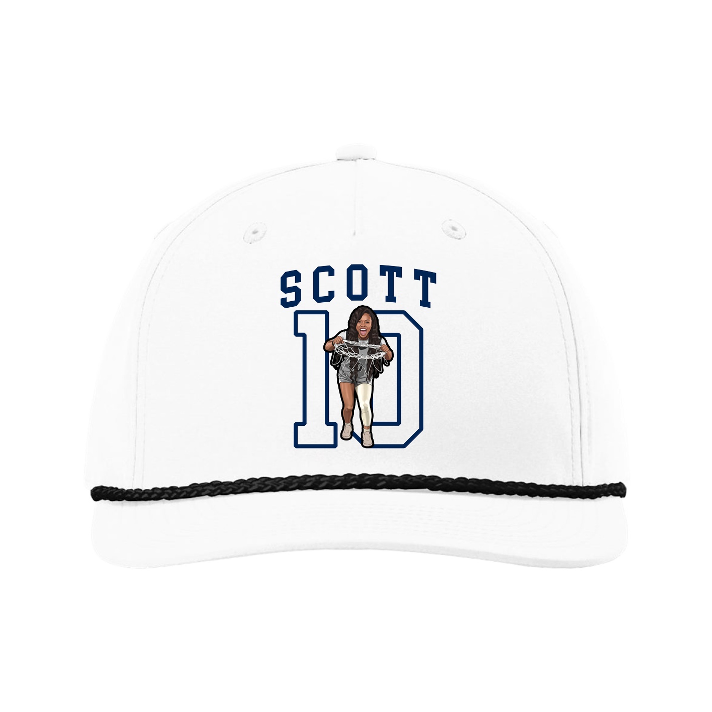 Five-Panel Classic Rope Cap — Shirsey in White