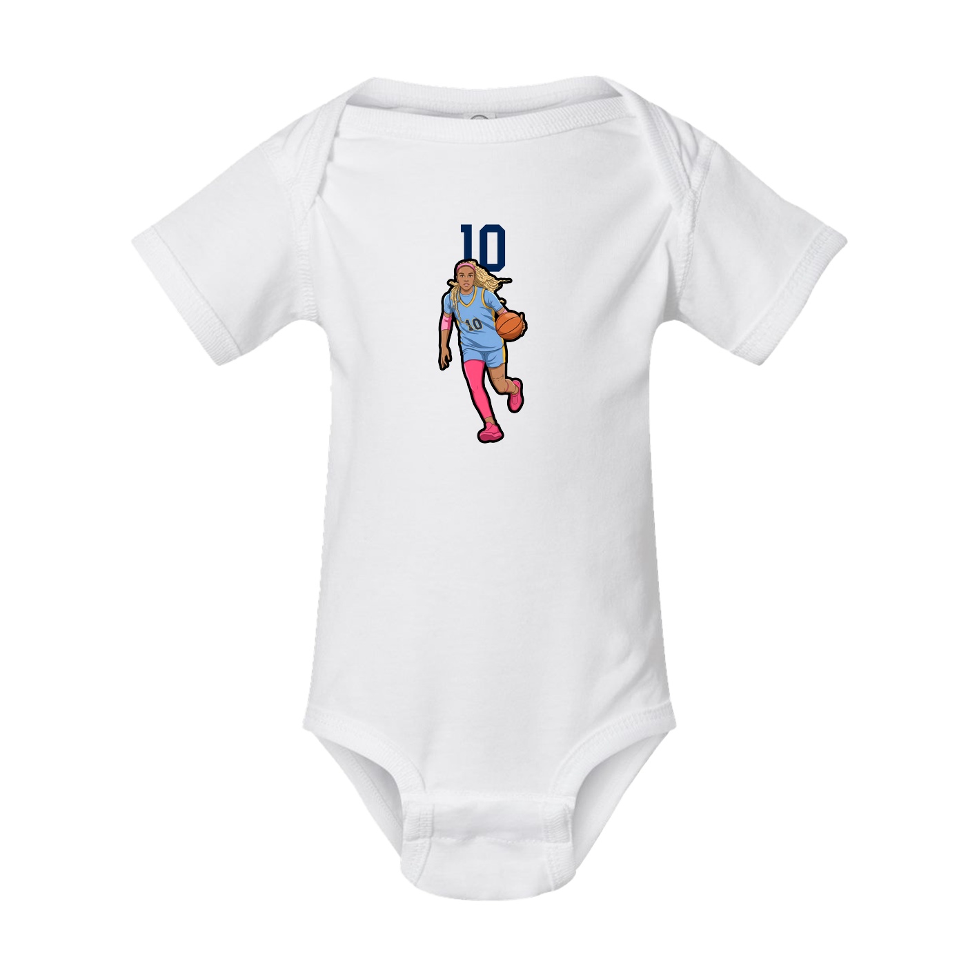Baby Onesie — Number Top in White