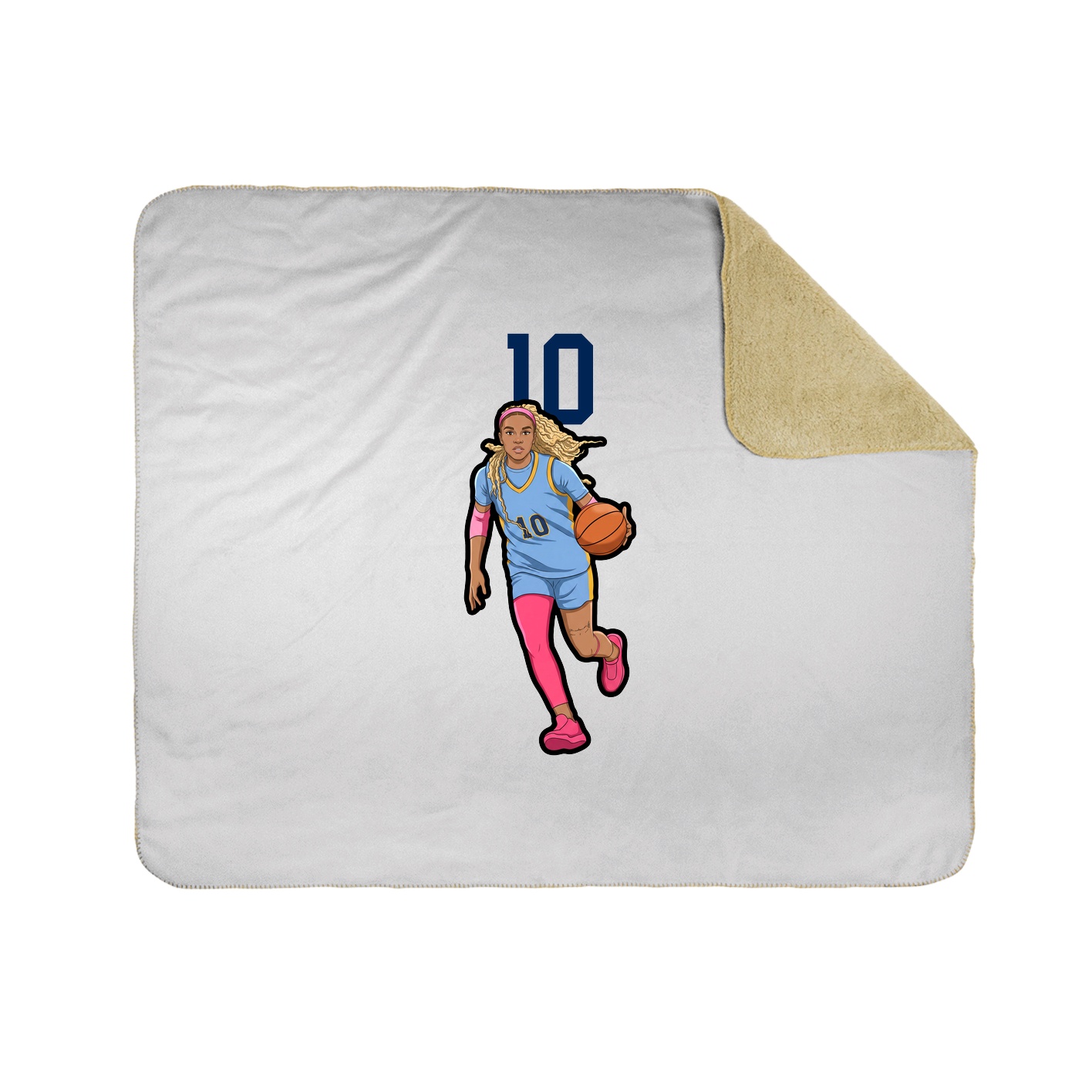 Throw Blanket — Number Top in White