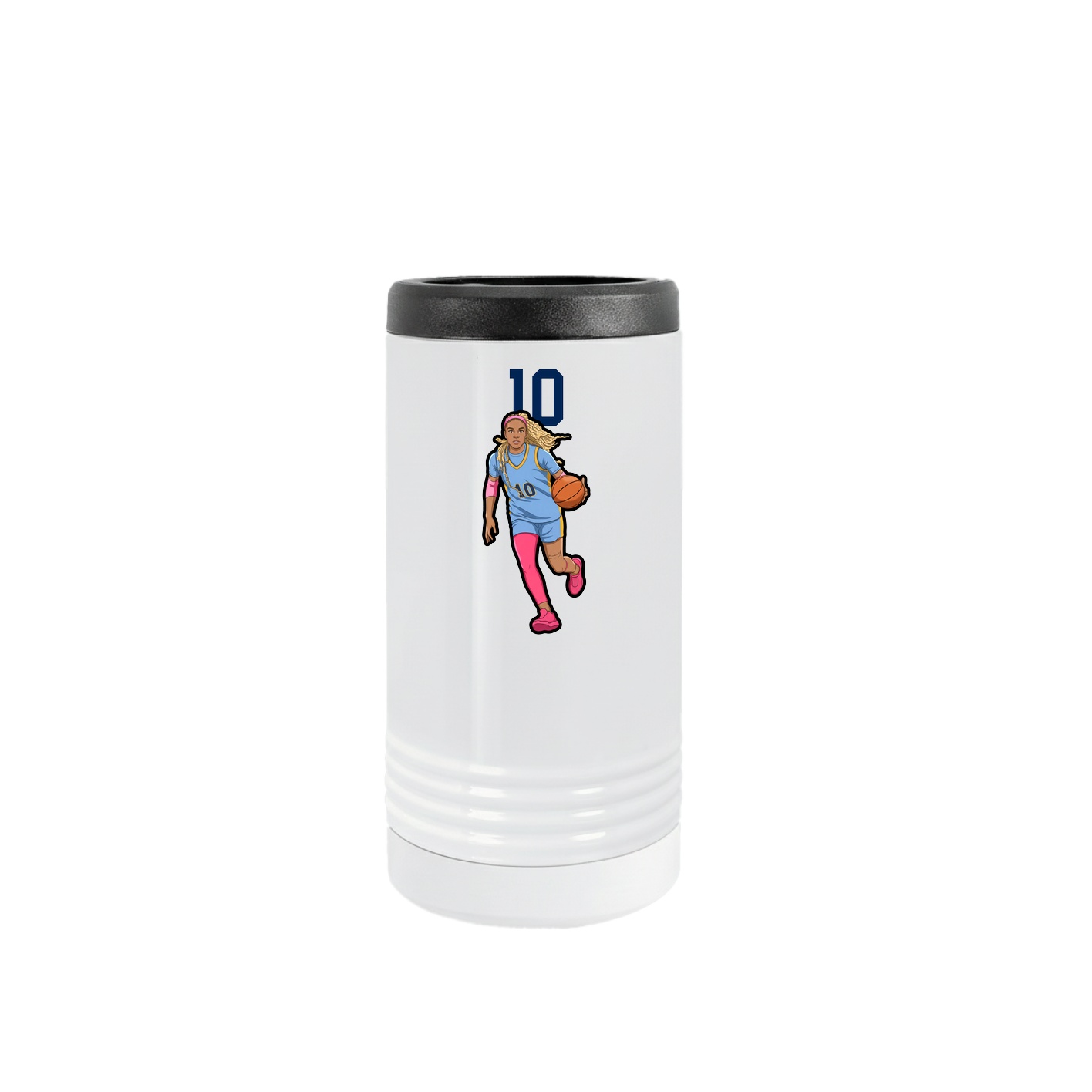 Slim Beverage Holder — Number Top in White