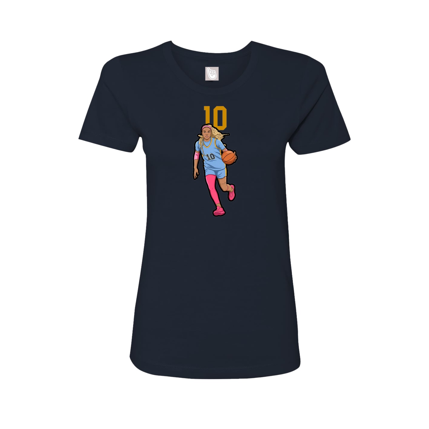 Womens Tee — Number Top in Navy