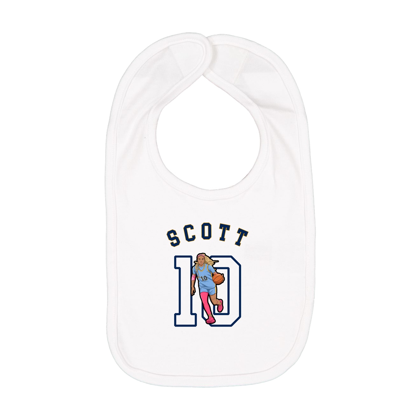 Infant Bib — Shirsey Arch in White