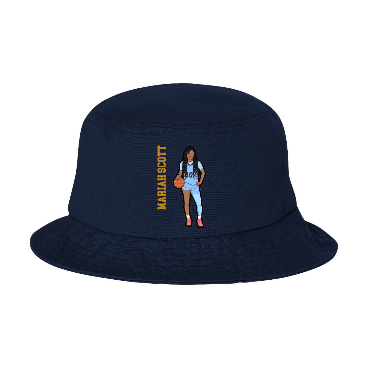 Bucket Cap — Name Vertical in Navy