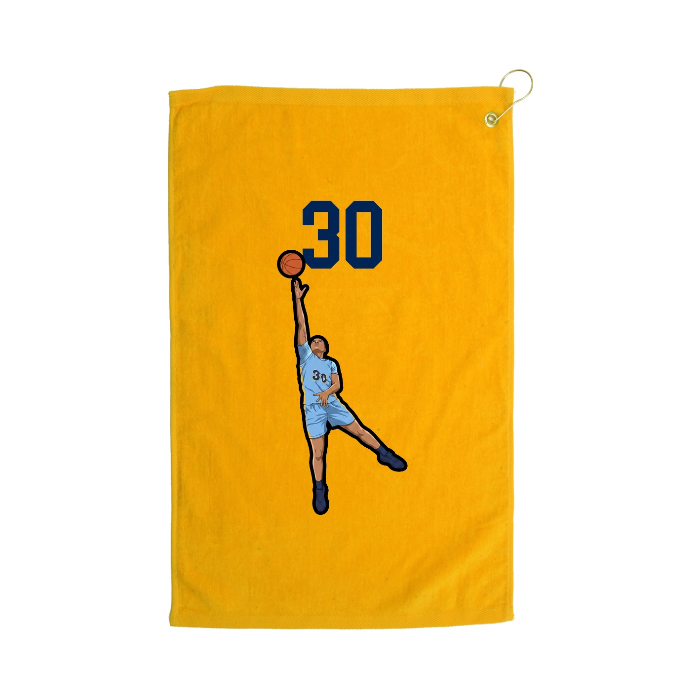 Golf Towel — Number Top in Gold