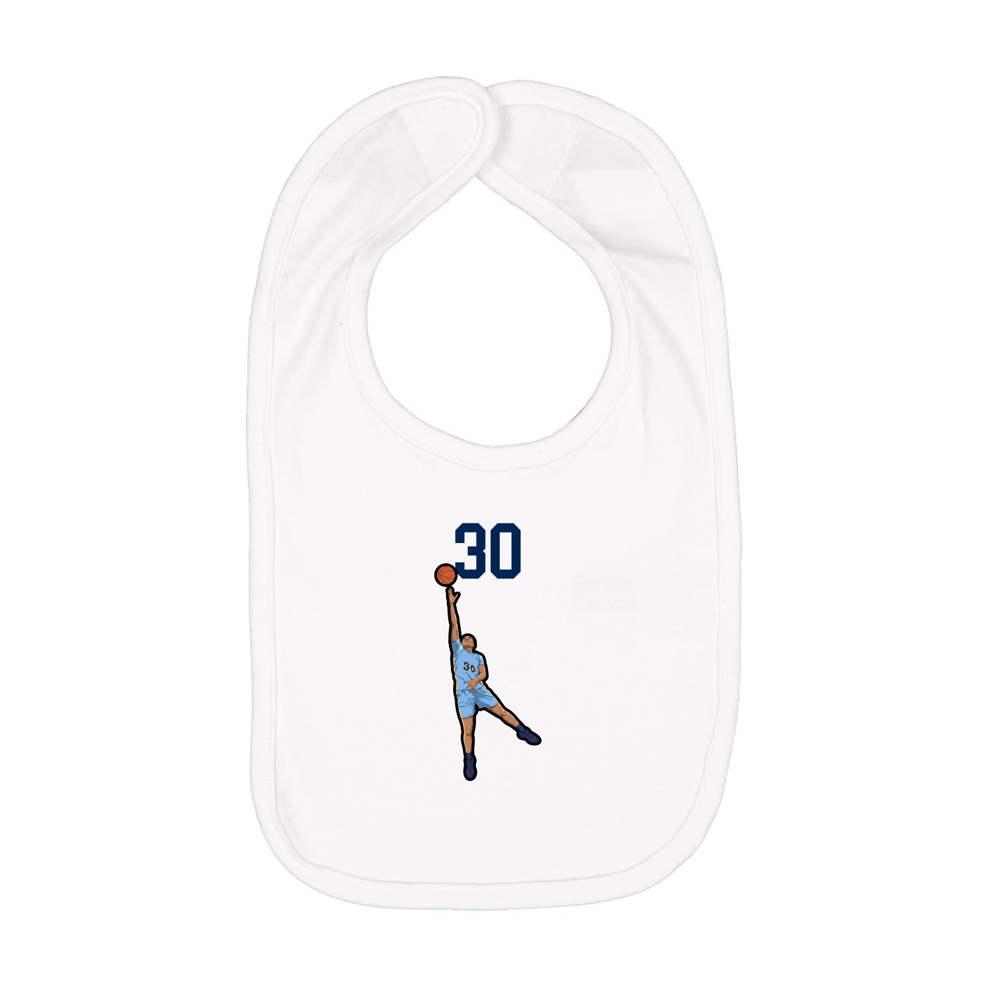 Infant Bib — Number Top in White