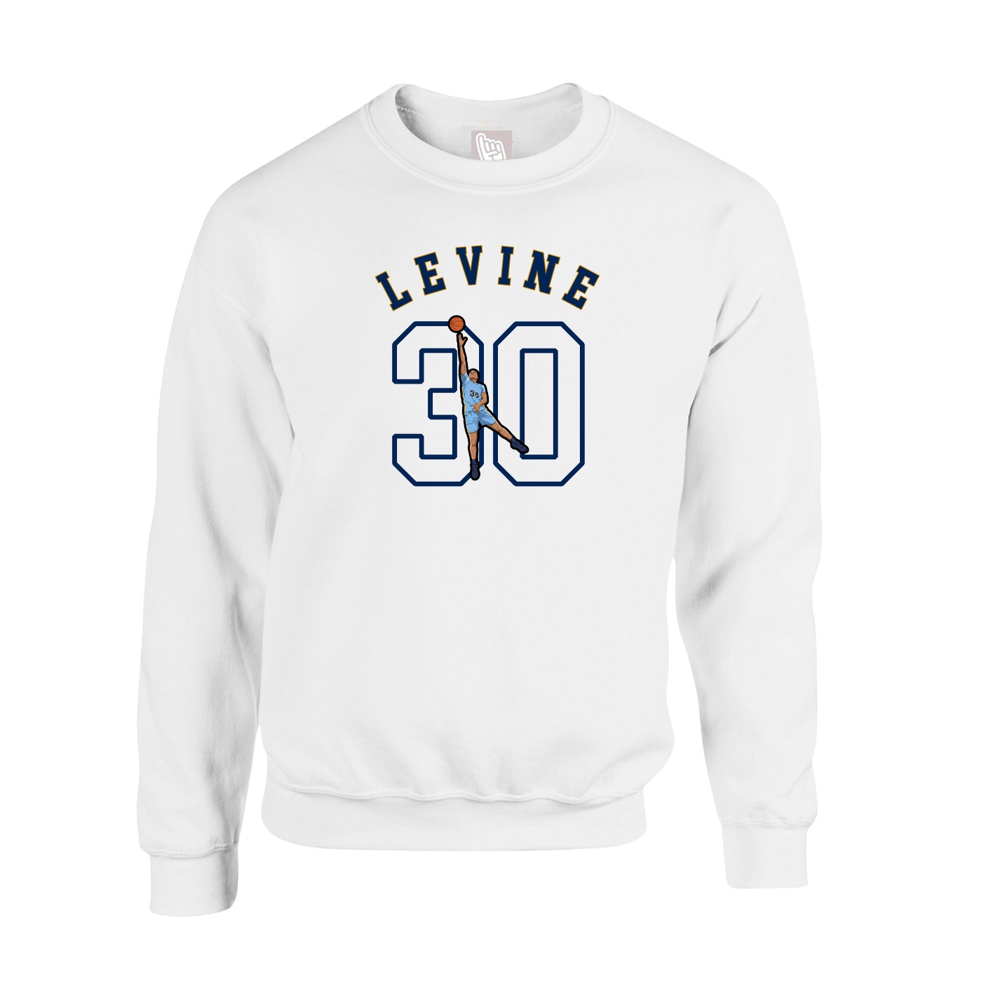 Fleece Crew — Shirsey Arch in White