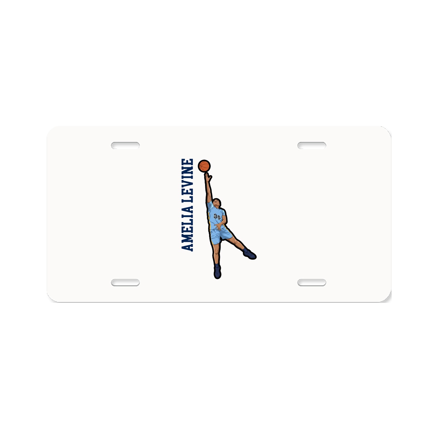 License Plate — Name Vertical in Classic