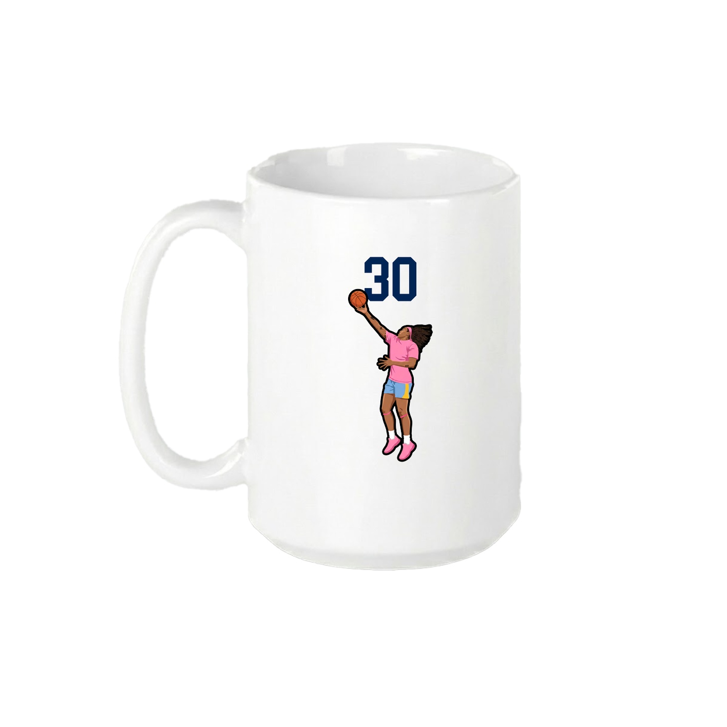 15oz Coffee Mug — Number Top in White