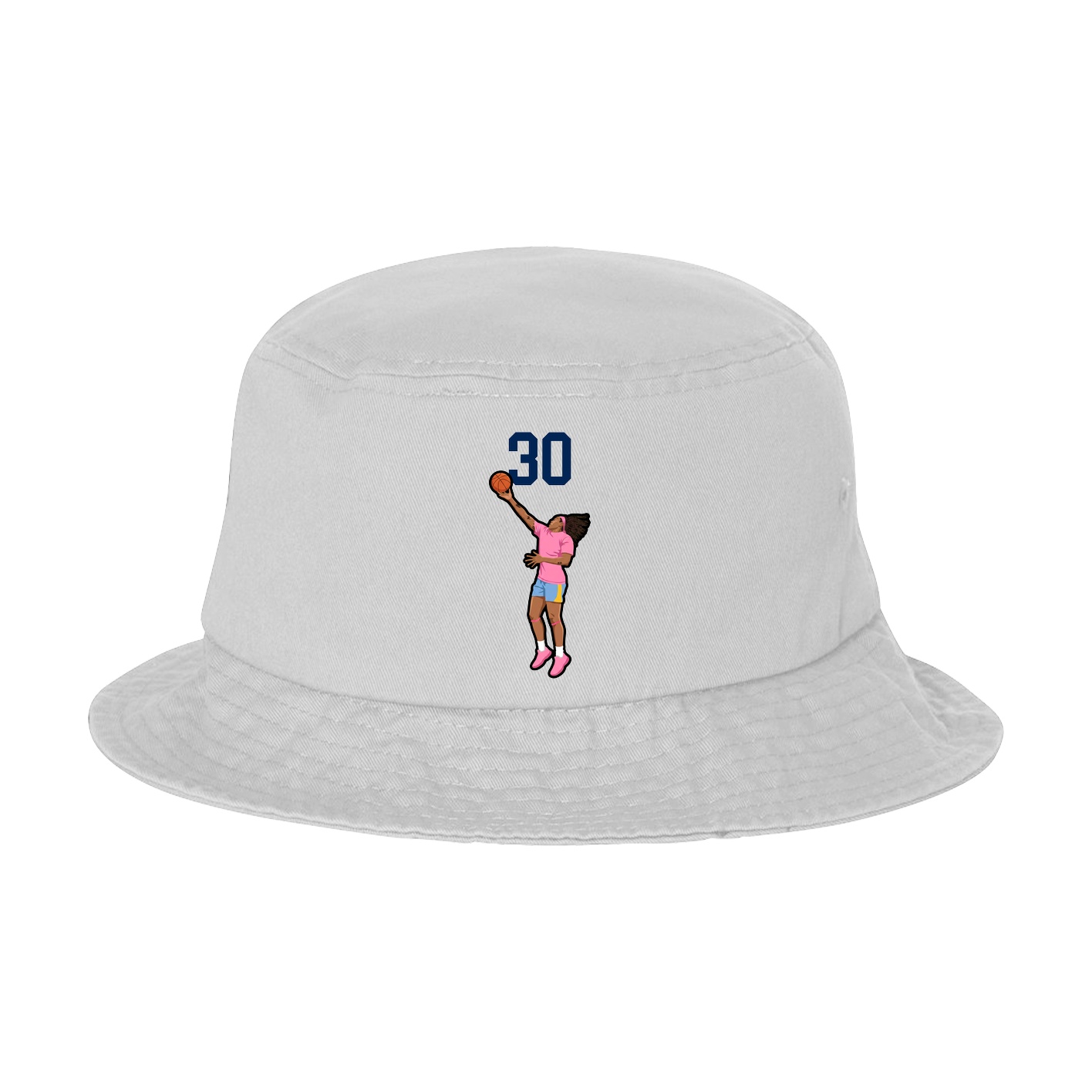 Bucket Cap — Number Top in White